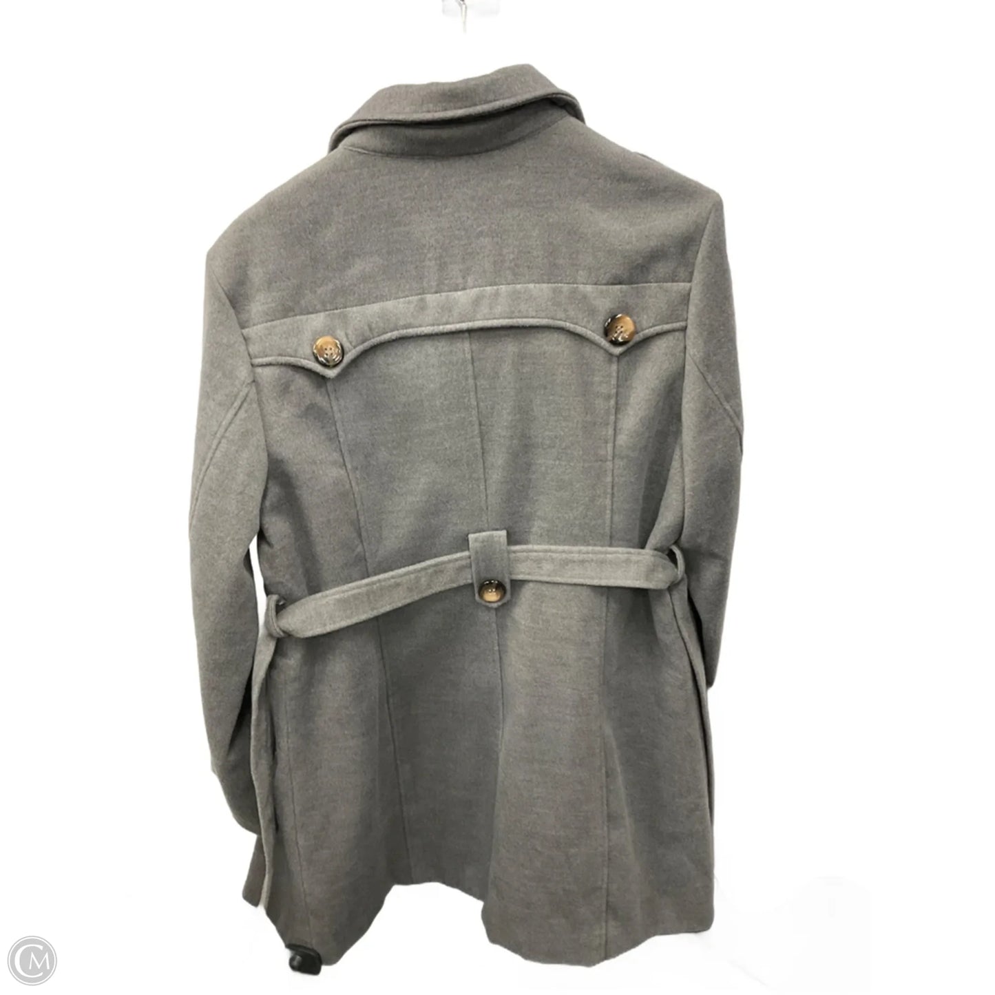 Coat Wool By Clothes Mentor In Grey, Size: L