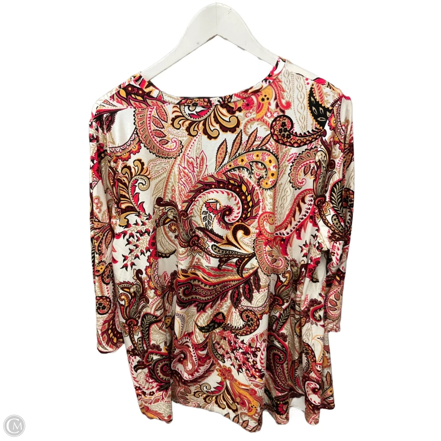 Top Long Sleeve By Jessica London In Paisley Print, Size: 2x