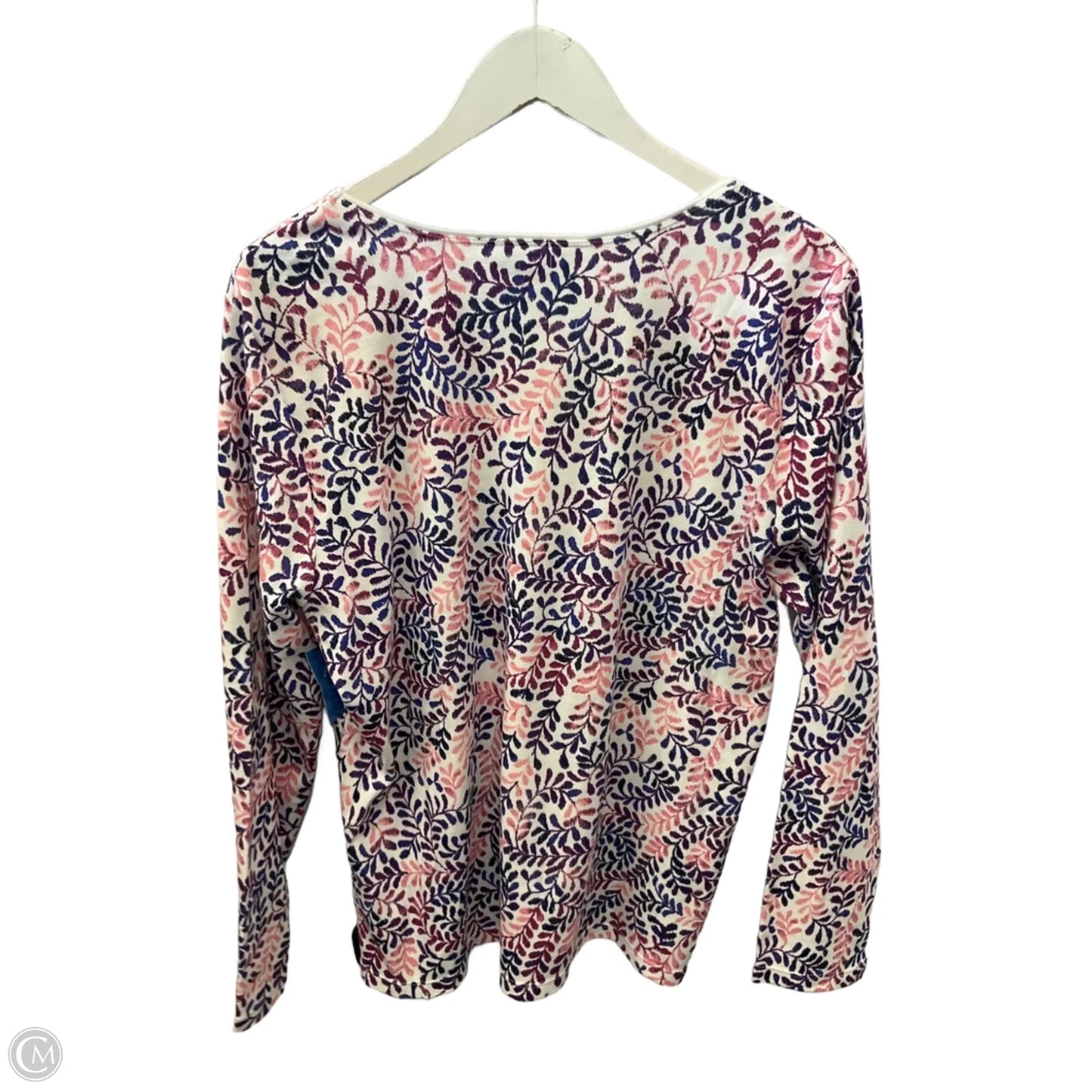 Top Long Sleeve By Karen Scott In Pink & Purple, Size: Xl