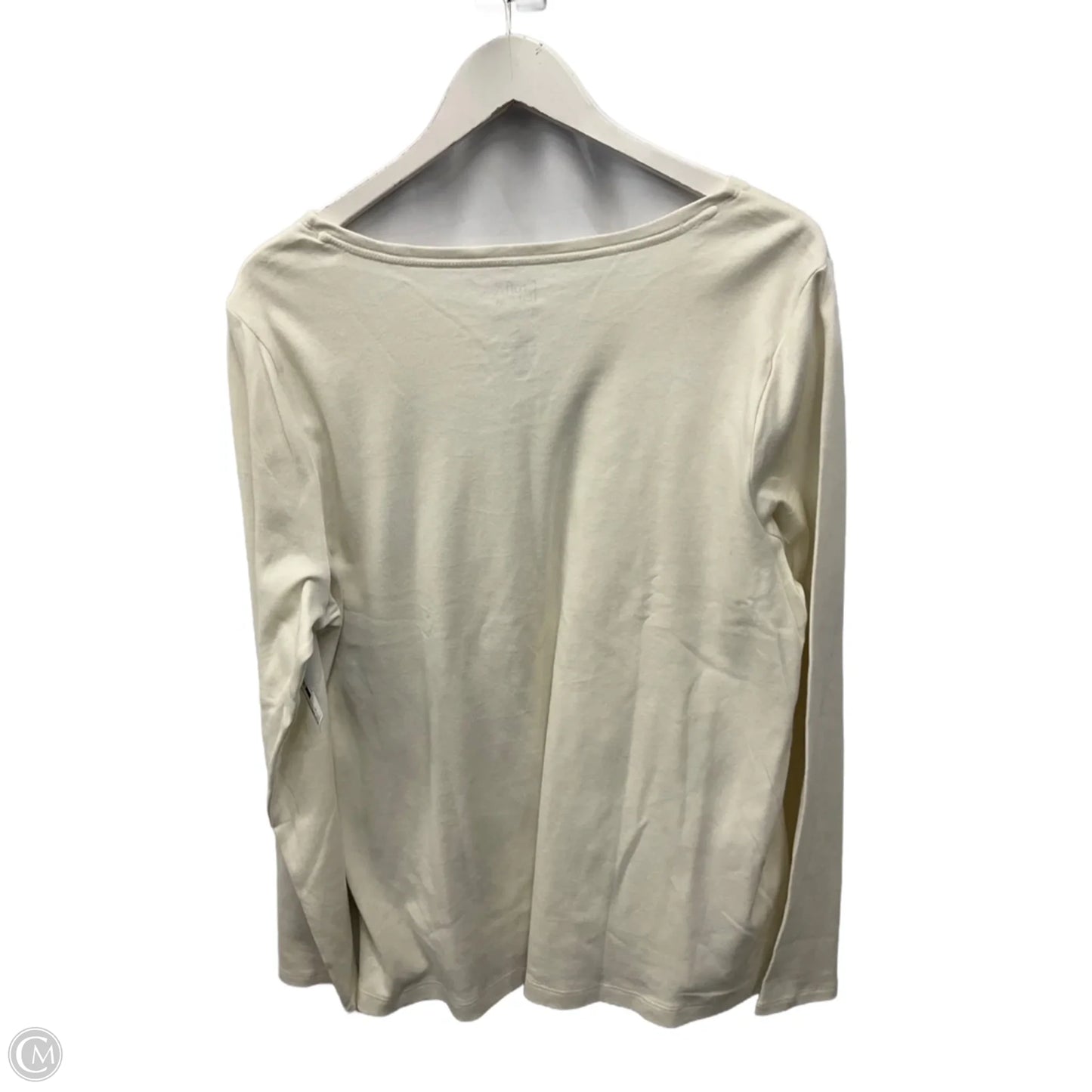 Top Long Sleeve By Croft And Barrow In Beige, Size: Xl