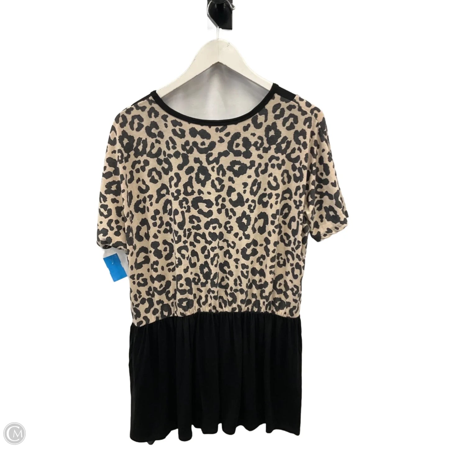 Top Short Sleeve By Heimish Usa In Animal Print, Size: 3x