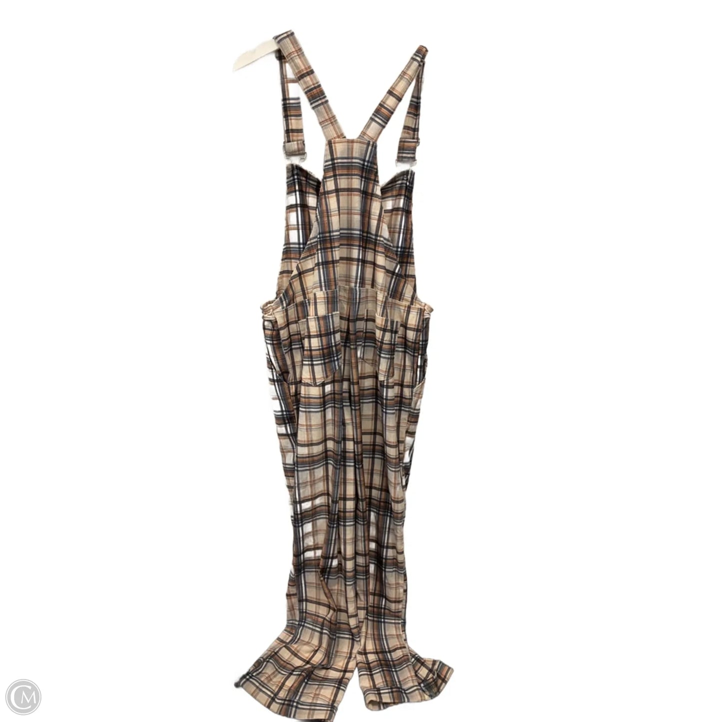 Overalls By Clothes Mentor In Plaid Pattern, Size: L