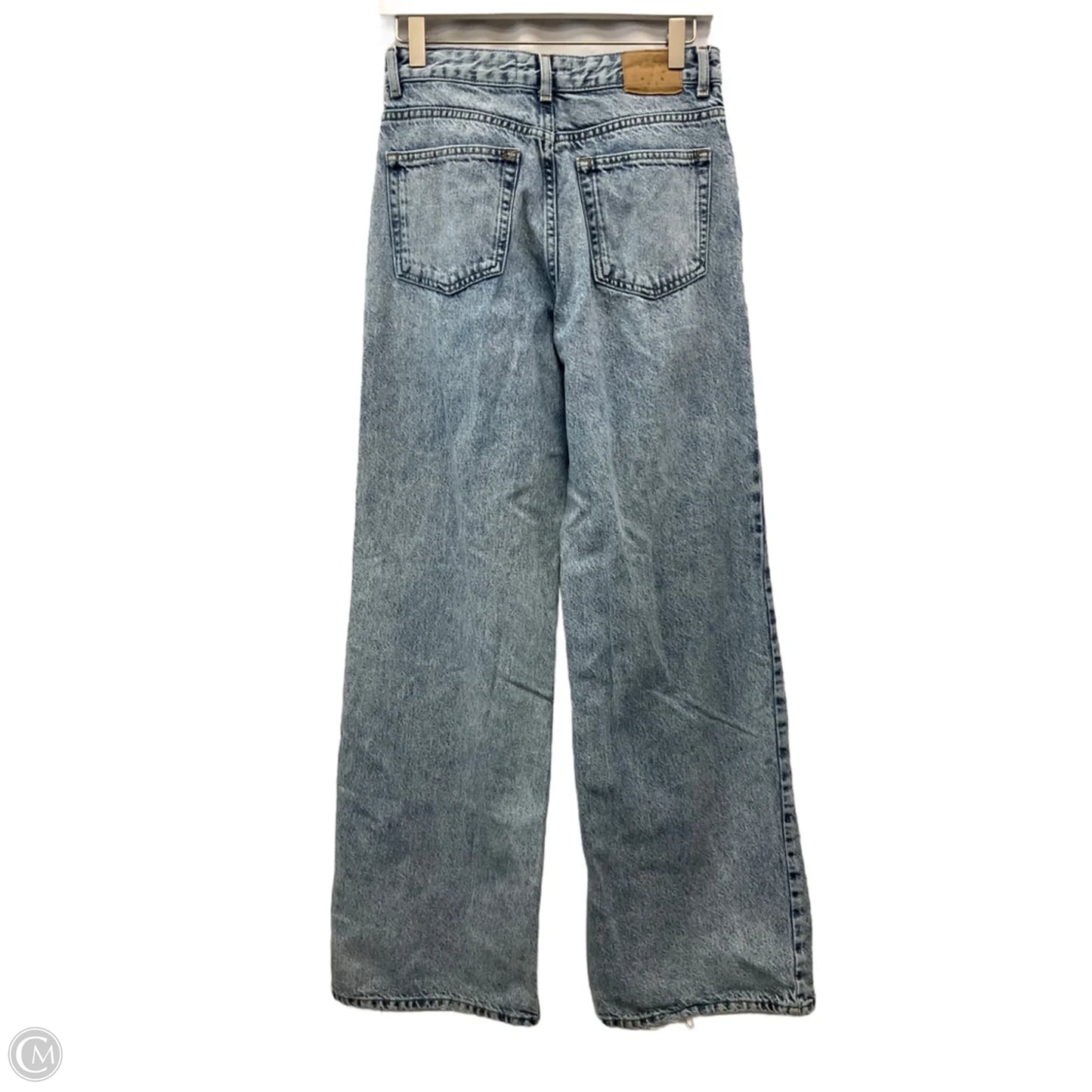 Jeans Wide Leg By Pull&bear In Blue Denim, Size: 4