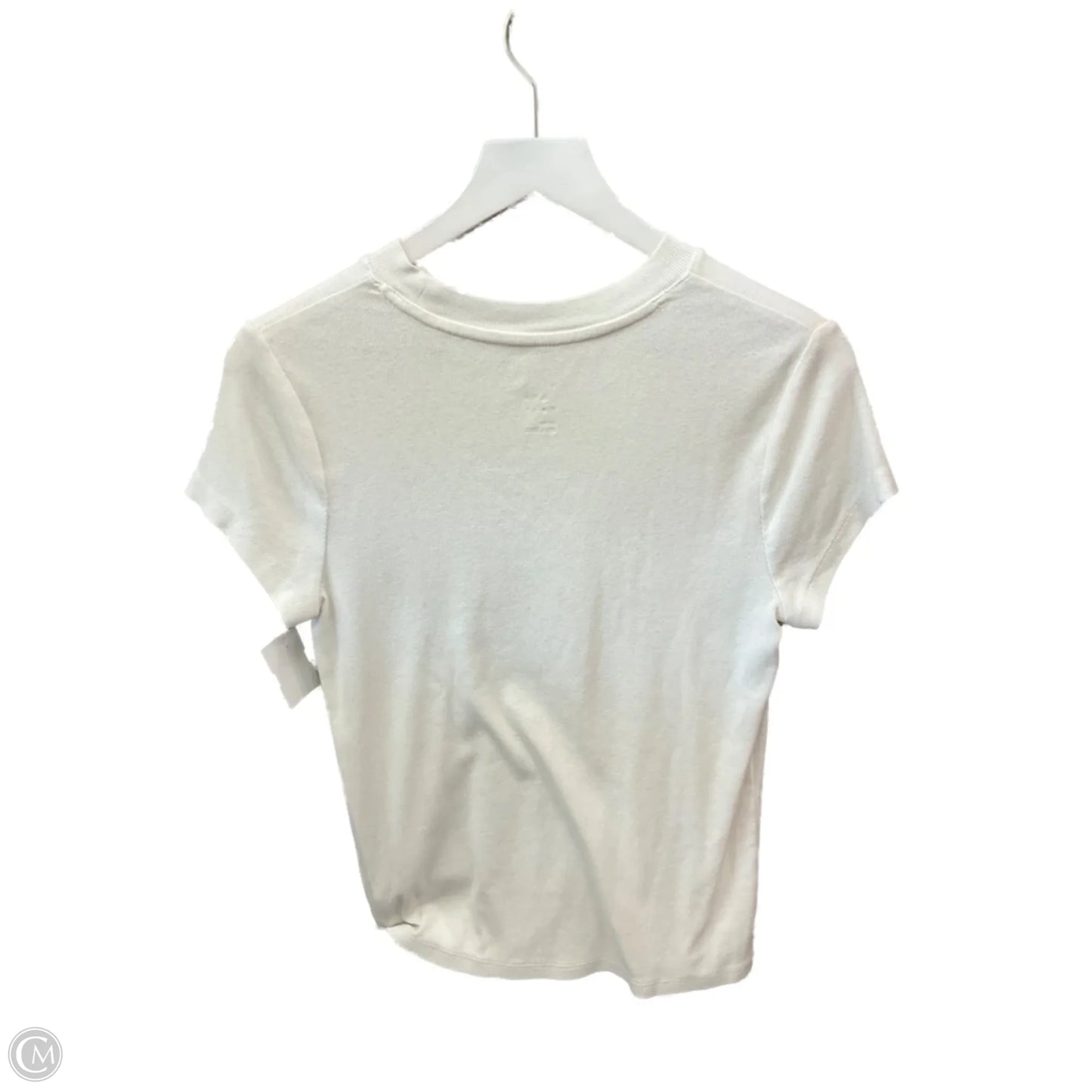 Top Short Sleeve By A New Day In White & Yellow, Size: L