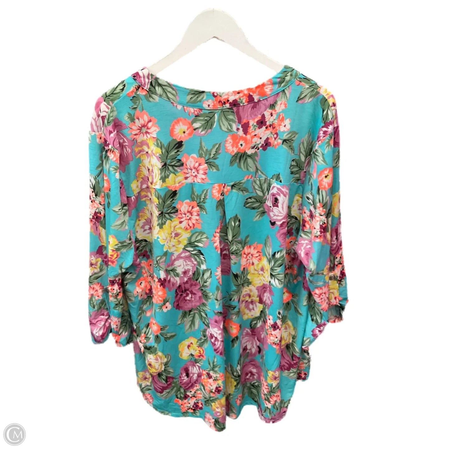 Top Long Sleeve By Clothes Mentor In Blue, Size: 3x