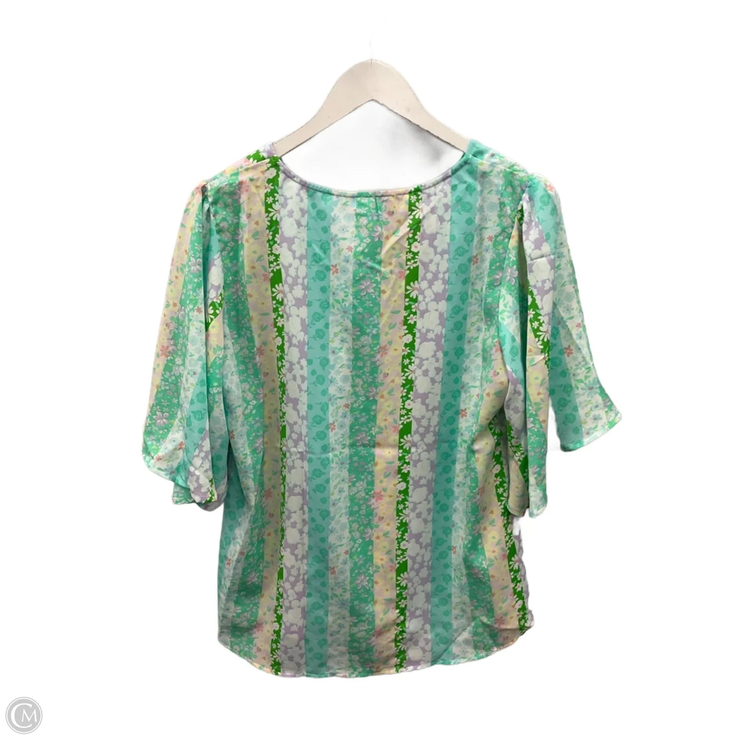 Top Short Sleeve By Emily Wonder In Floral Print, Size: M