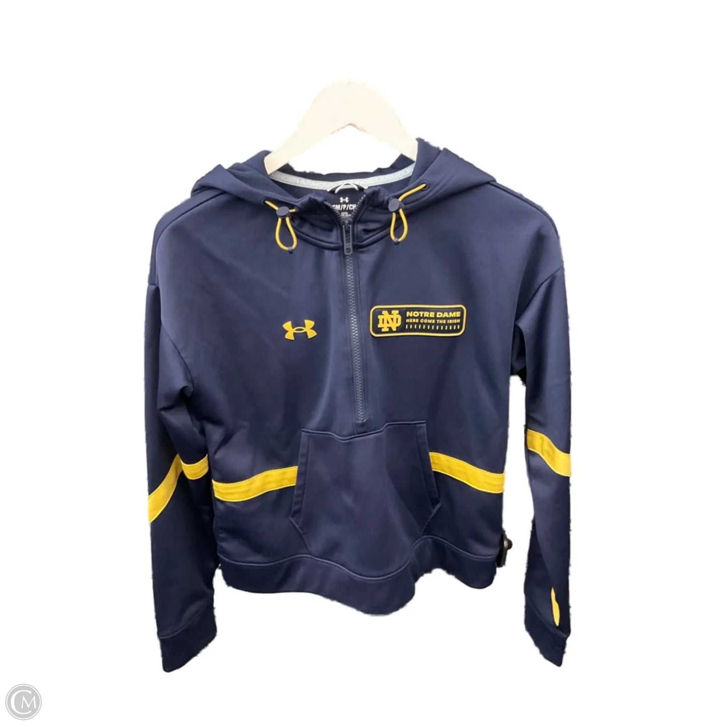 Athletic Sweatshirt Hoodie By Under Armour In Navy, Size: S