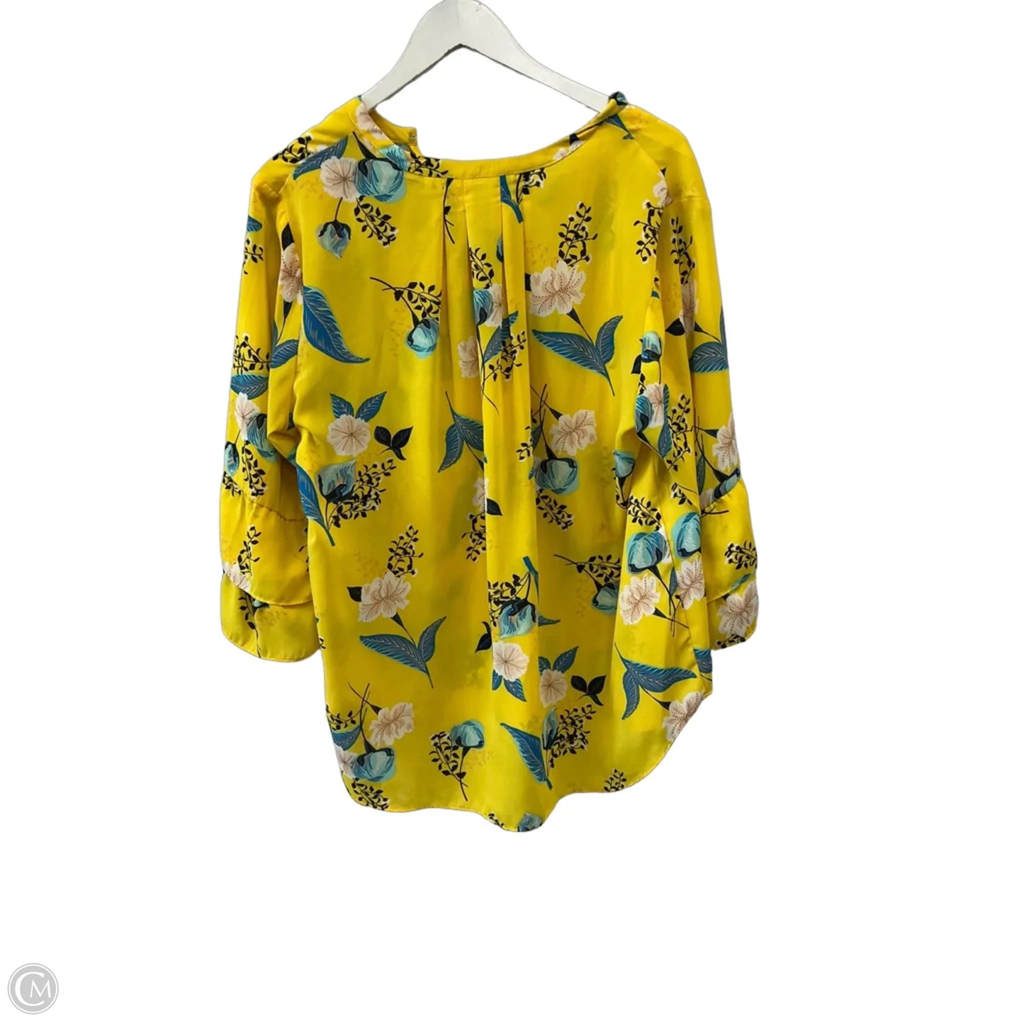 Top 3/4 Sleeve By Violet And Claire In Yellow, Size: 1x