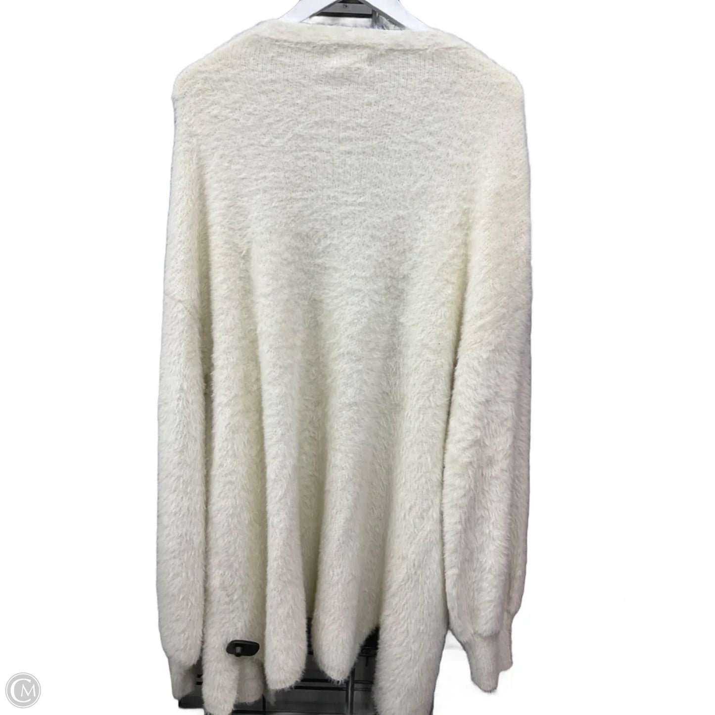 Sweater Cardigan By Adora In Cream, Size: 3x