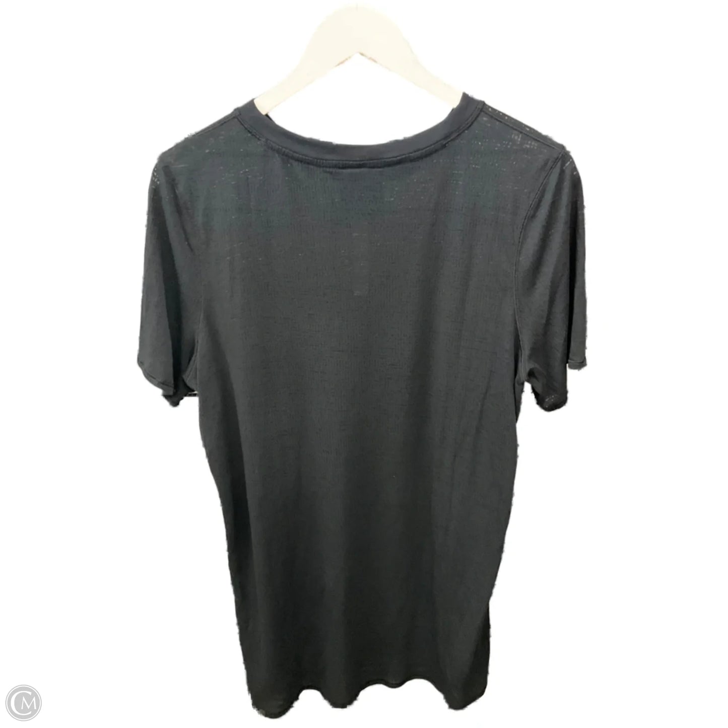 Athletic Top Short Sleeve By Lululemon In Black, Size: 10