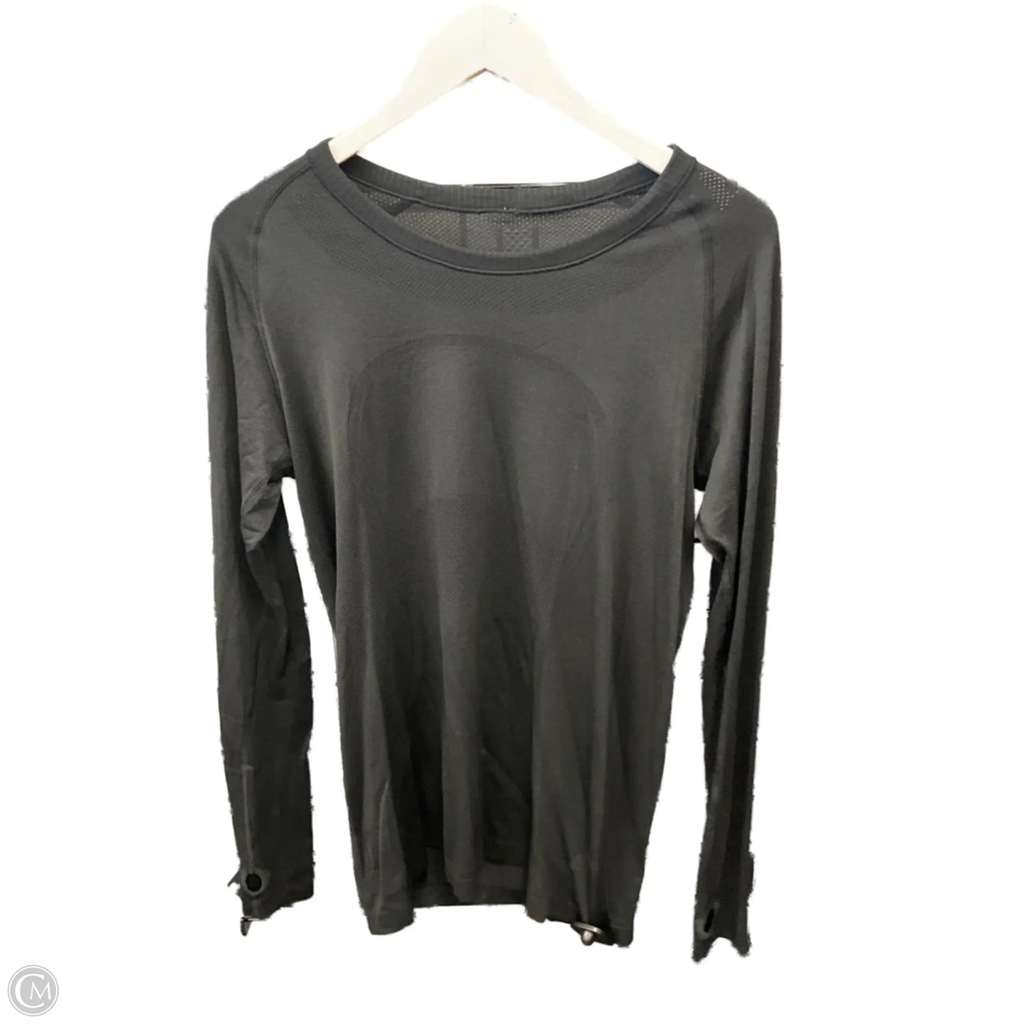Athletic Top Long Sleeve Crewneck By Lululemon In Black, Size: L