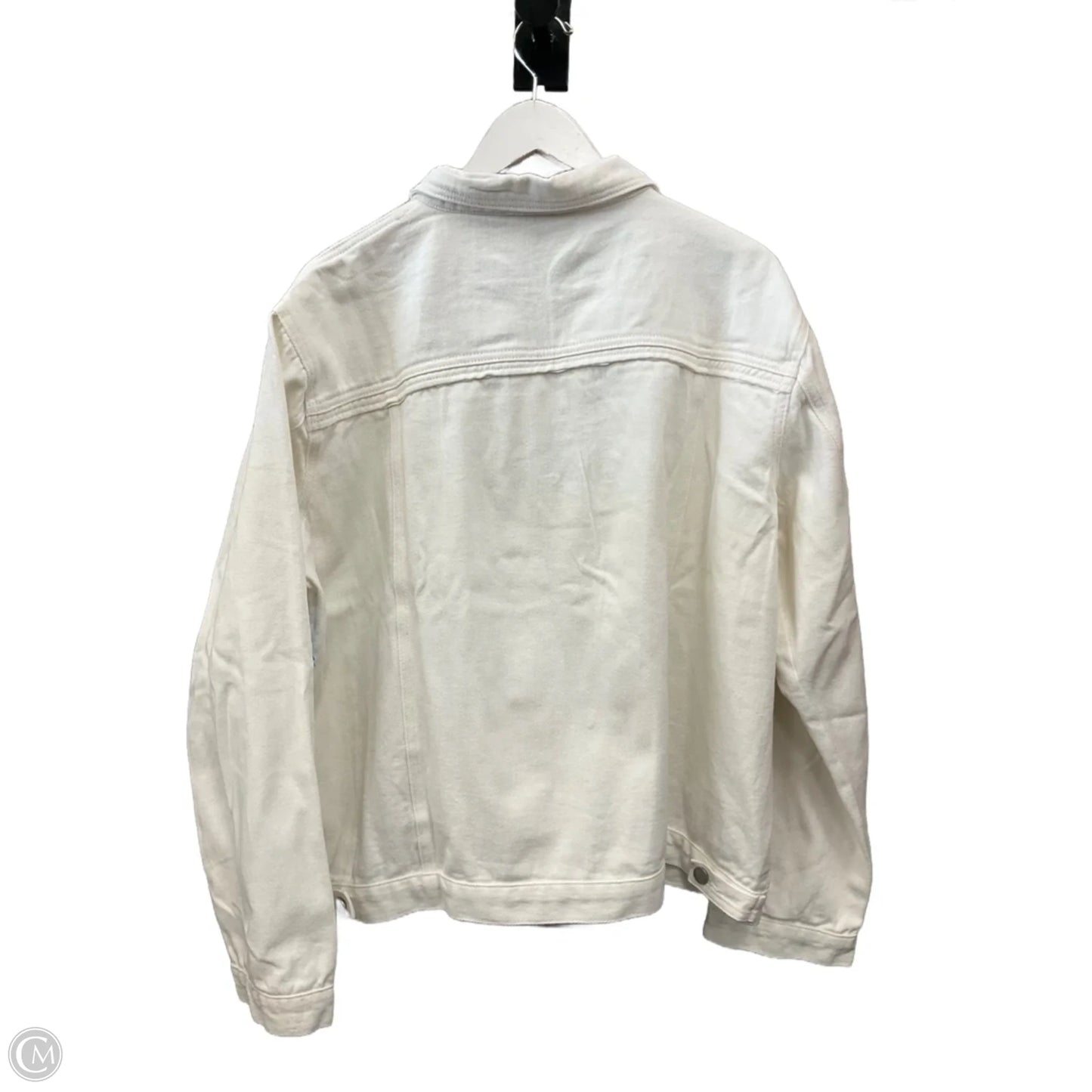 Jacket Denim By Savanna Jane In White, Size: 2x