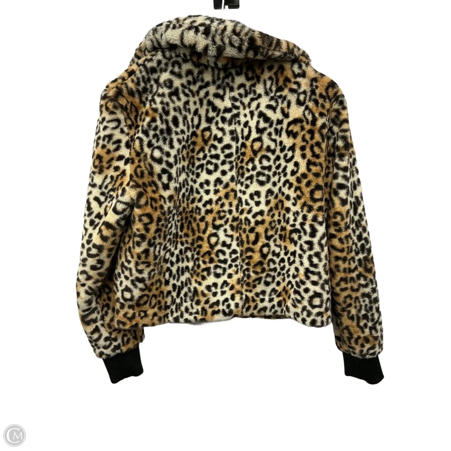 Jacket Faux Fur & Sherpa By Nine West In Animal Print, Size: M