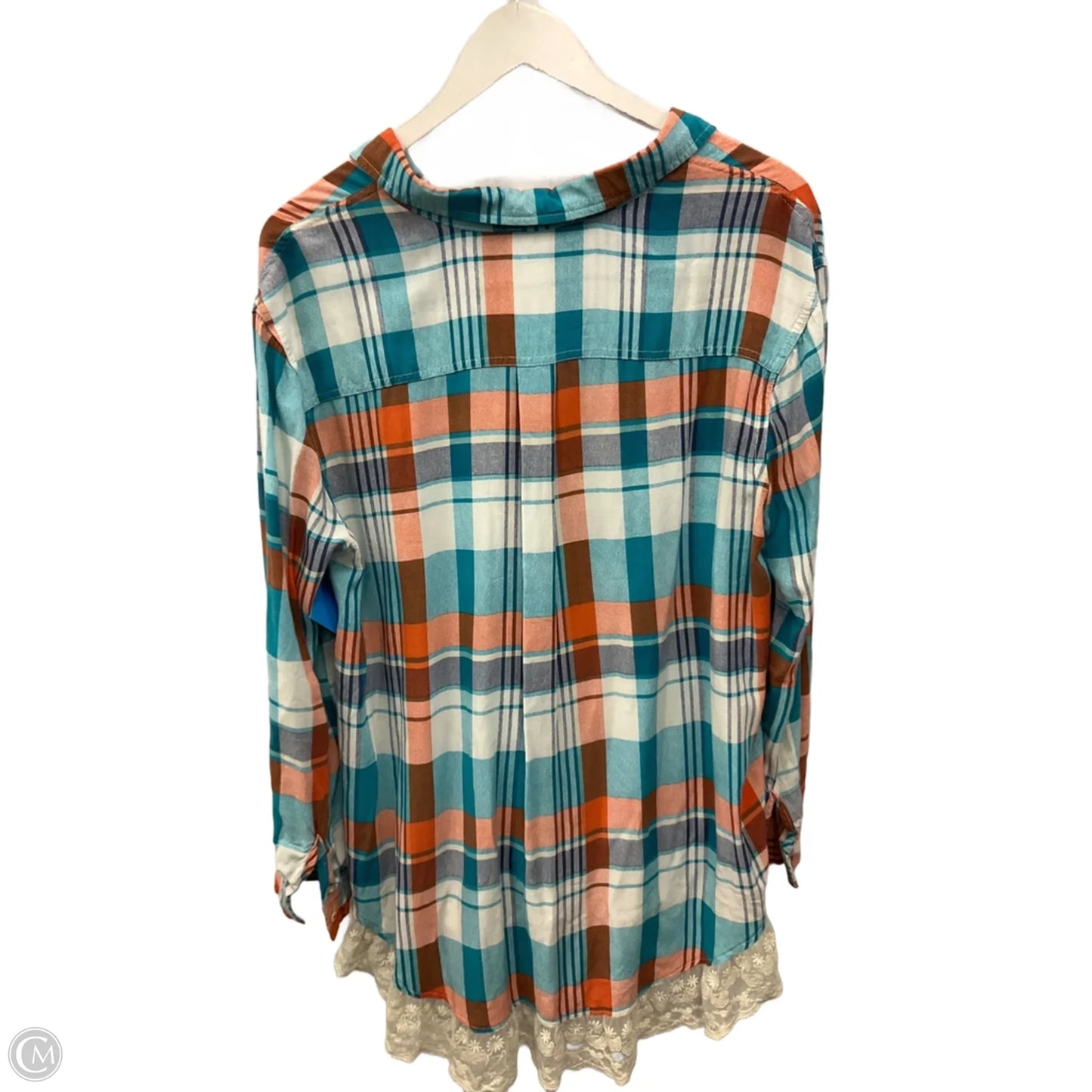 Top Long Sleeve By Umgee In Blue & Orange, Size: L