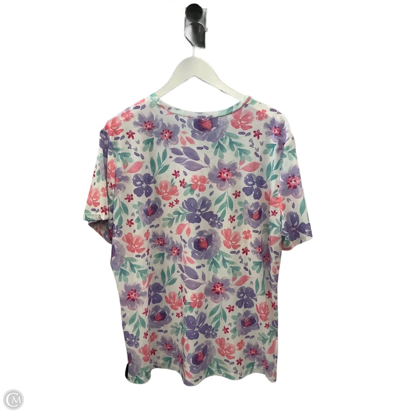 Top Short Sleeve By Clothes Mentor In Floral Print, Size: 3x