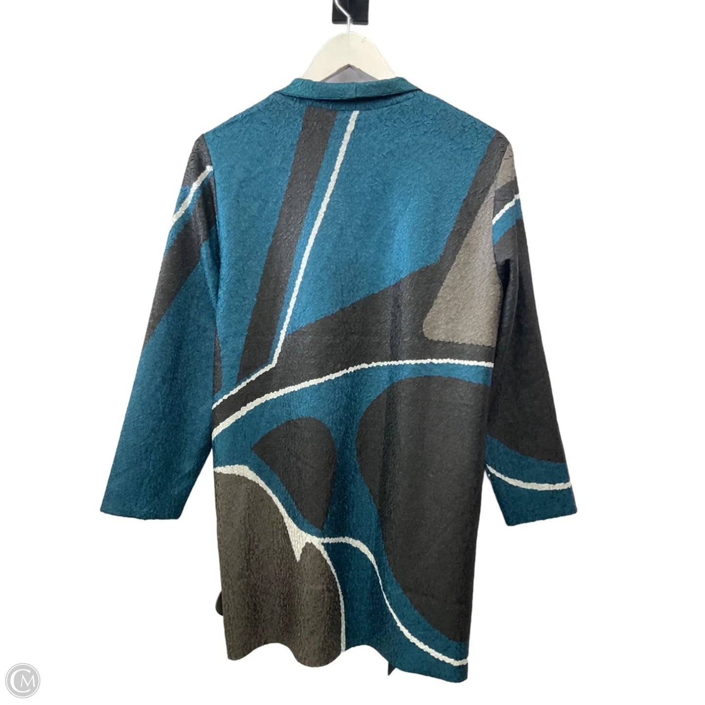 Cardigan By Chicos In Black & Blue, Size: M