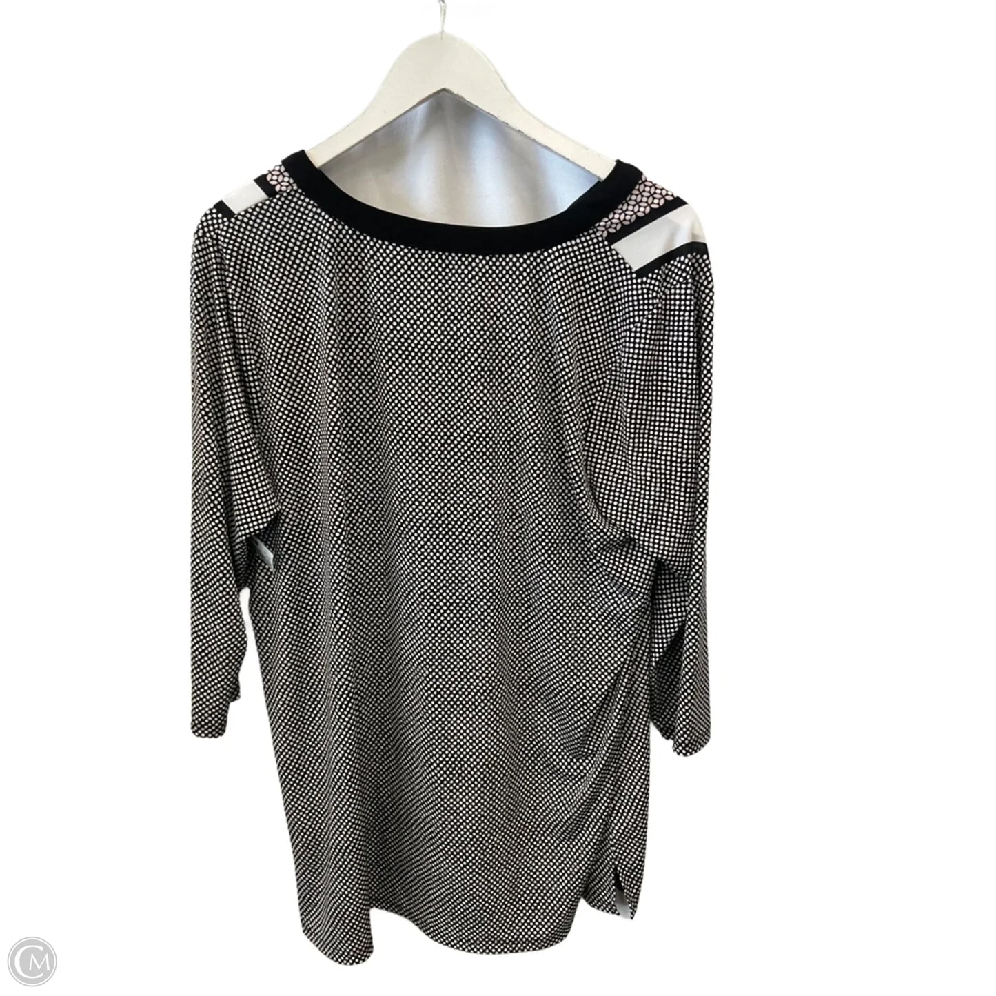 Top 3/4 Sleeve By Jones New York In Polkadot Pattern, Size: 1x