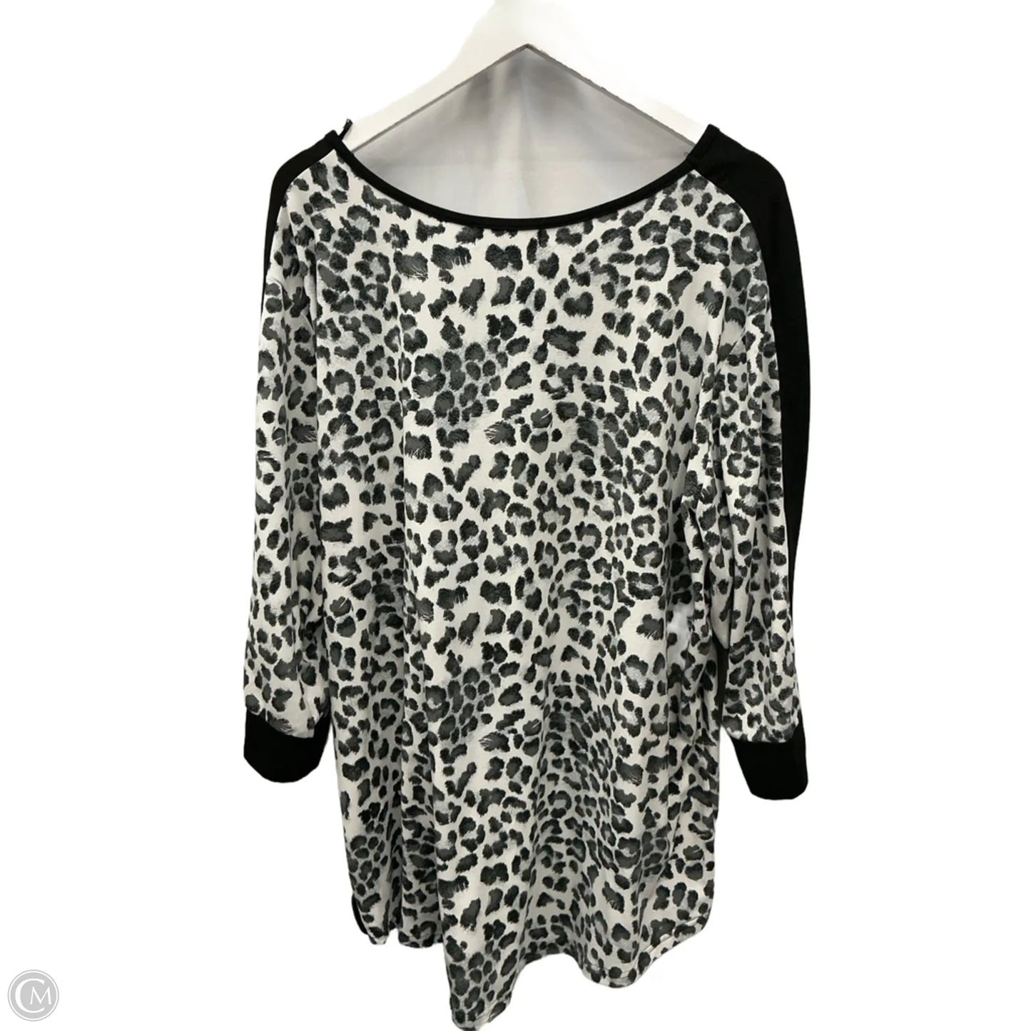 Top 3/4 Sleeve By Clothes Mentor In Animal Print, Size: 3x