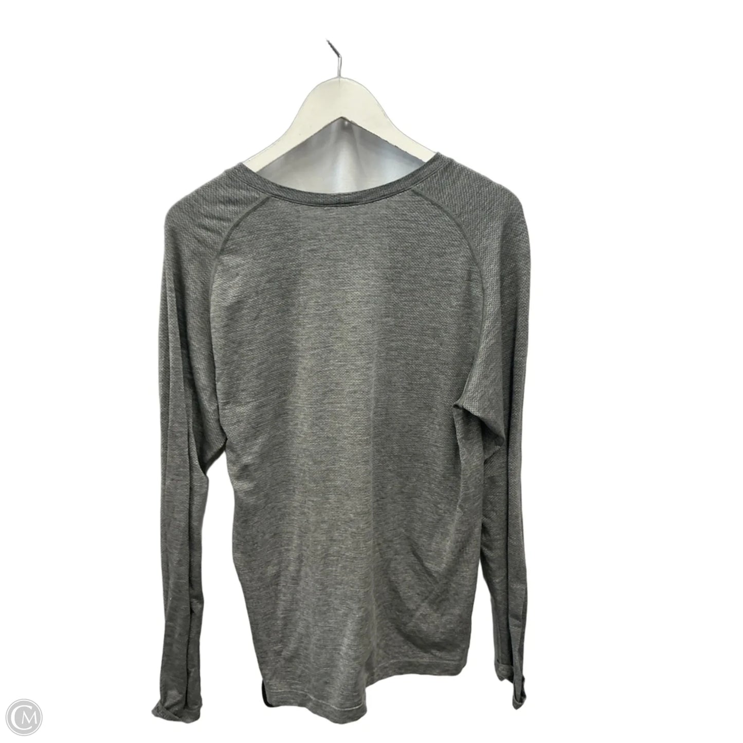 Athletic Top Long Sleeve Crewneck By Lululemon In Grey, Size: L