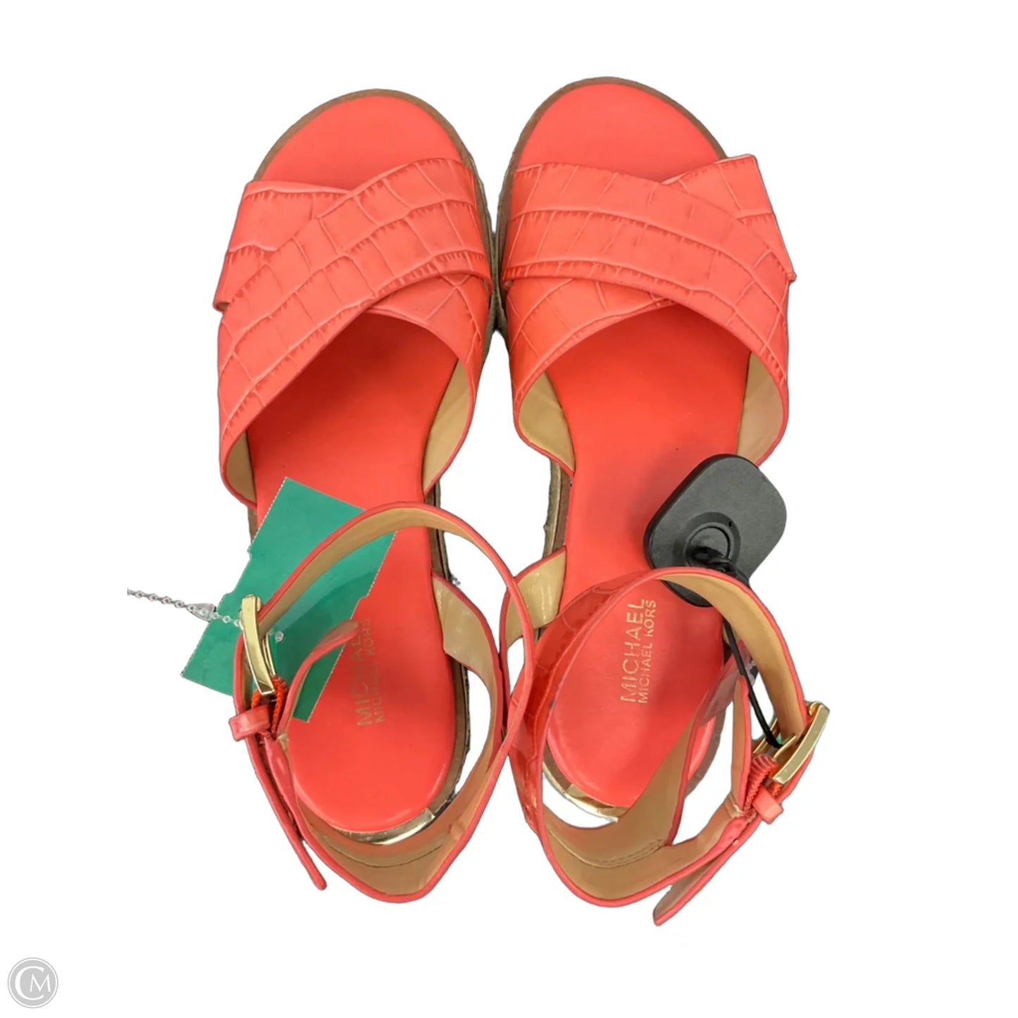 Sandals Heels Platform By Michael By Michael Kors In Coral, Size: 9