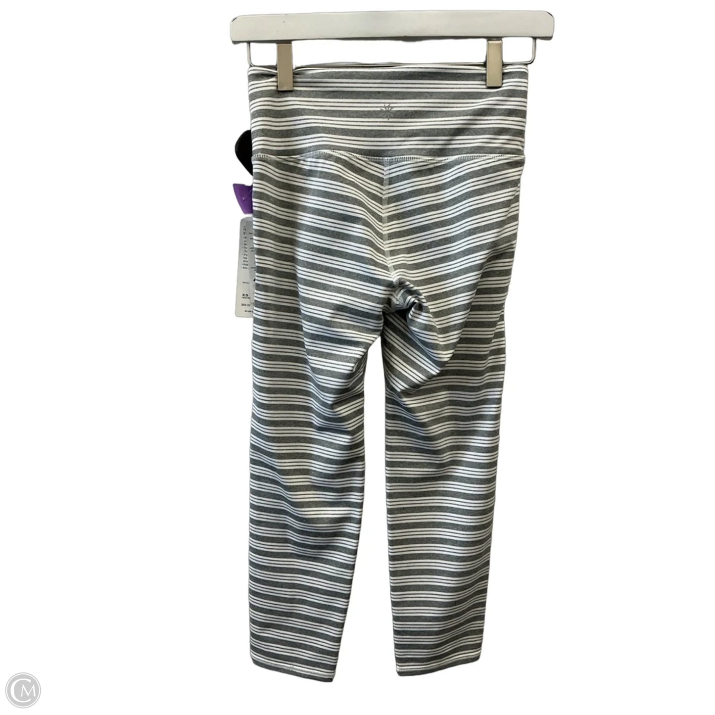 Athletic Capris By Athleta In Grey & White, Size: Xs