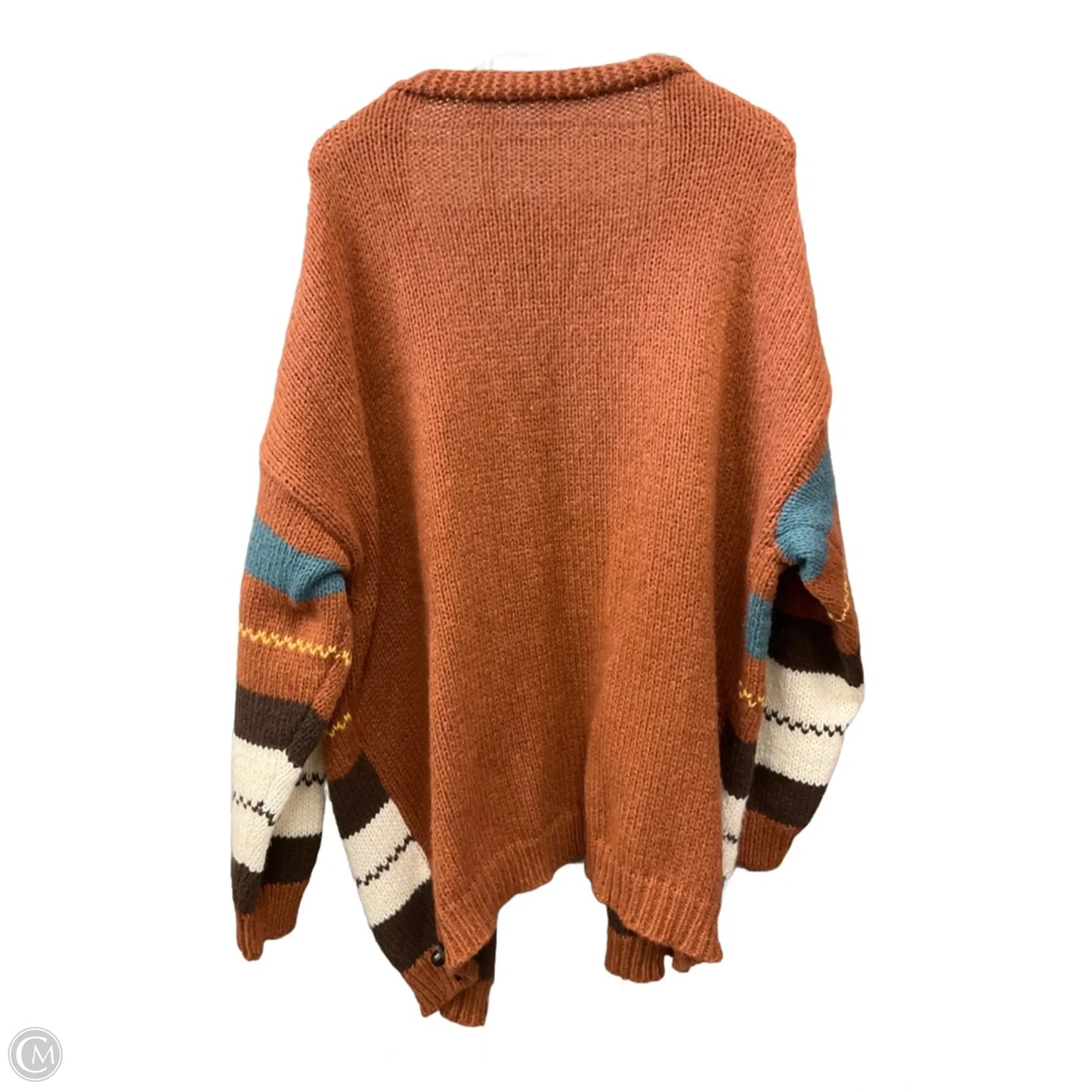 Sweater Cardigan By Clothes Mentor In Brown & Green, Size: 5