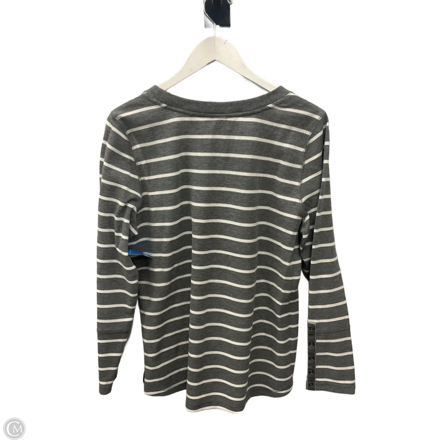 Top Long Sleeve Basic By Christopher And Banks In Grey, Size: L