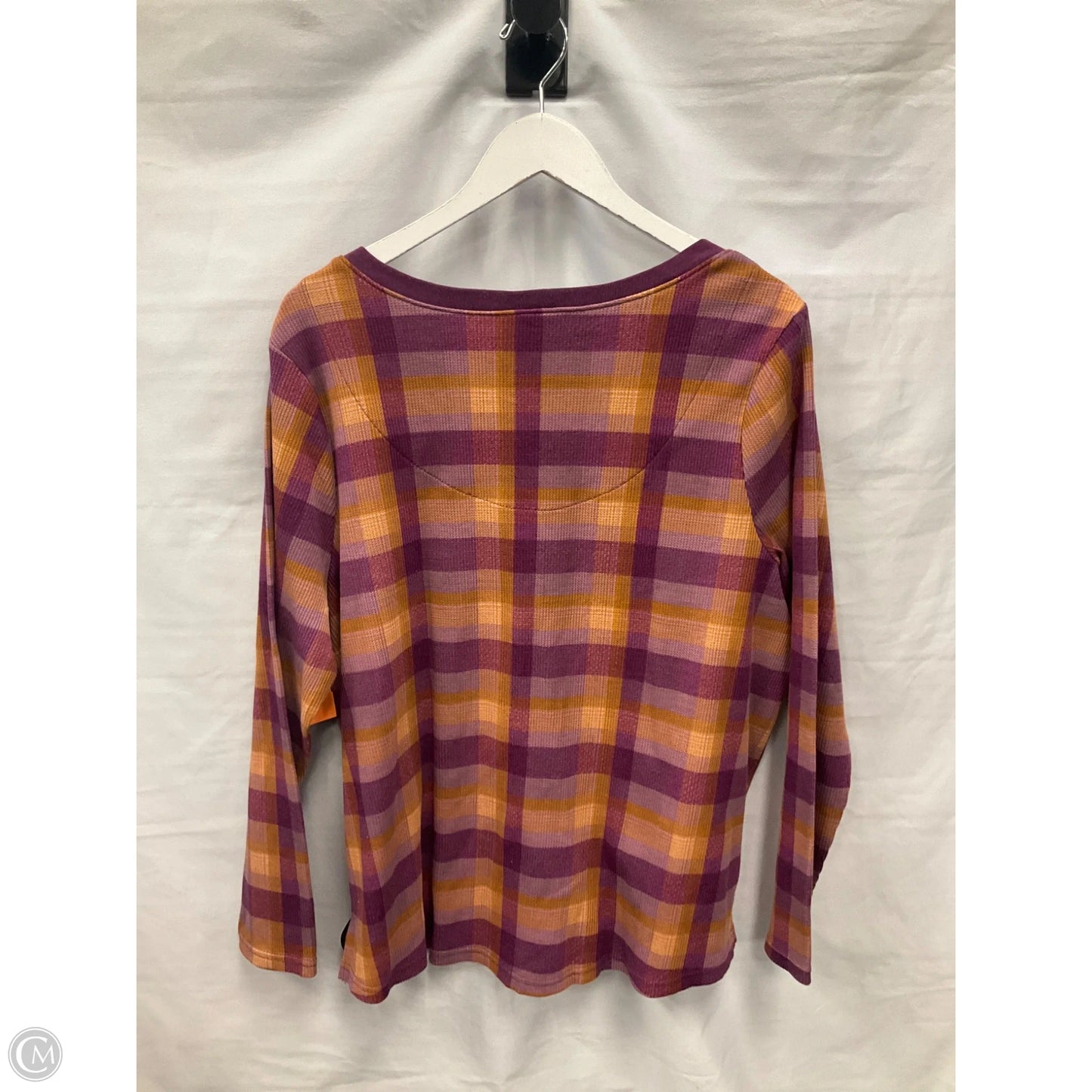 Top Long Sleeve By Terra & Sky In Purple, Size: 1x