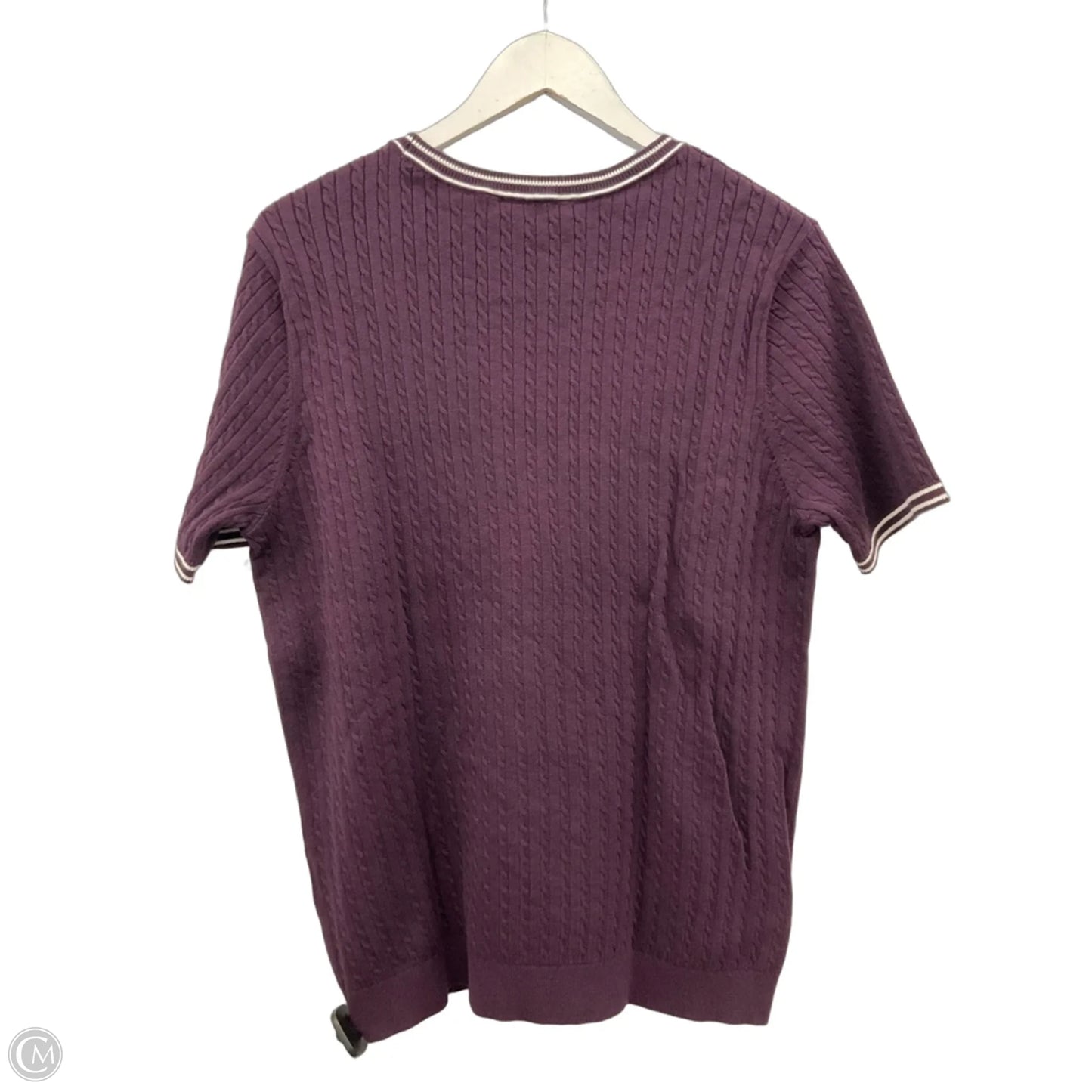 Top Short Sleeve By Tommy Hilfiger In Purple, Size: Xl