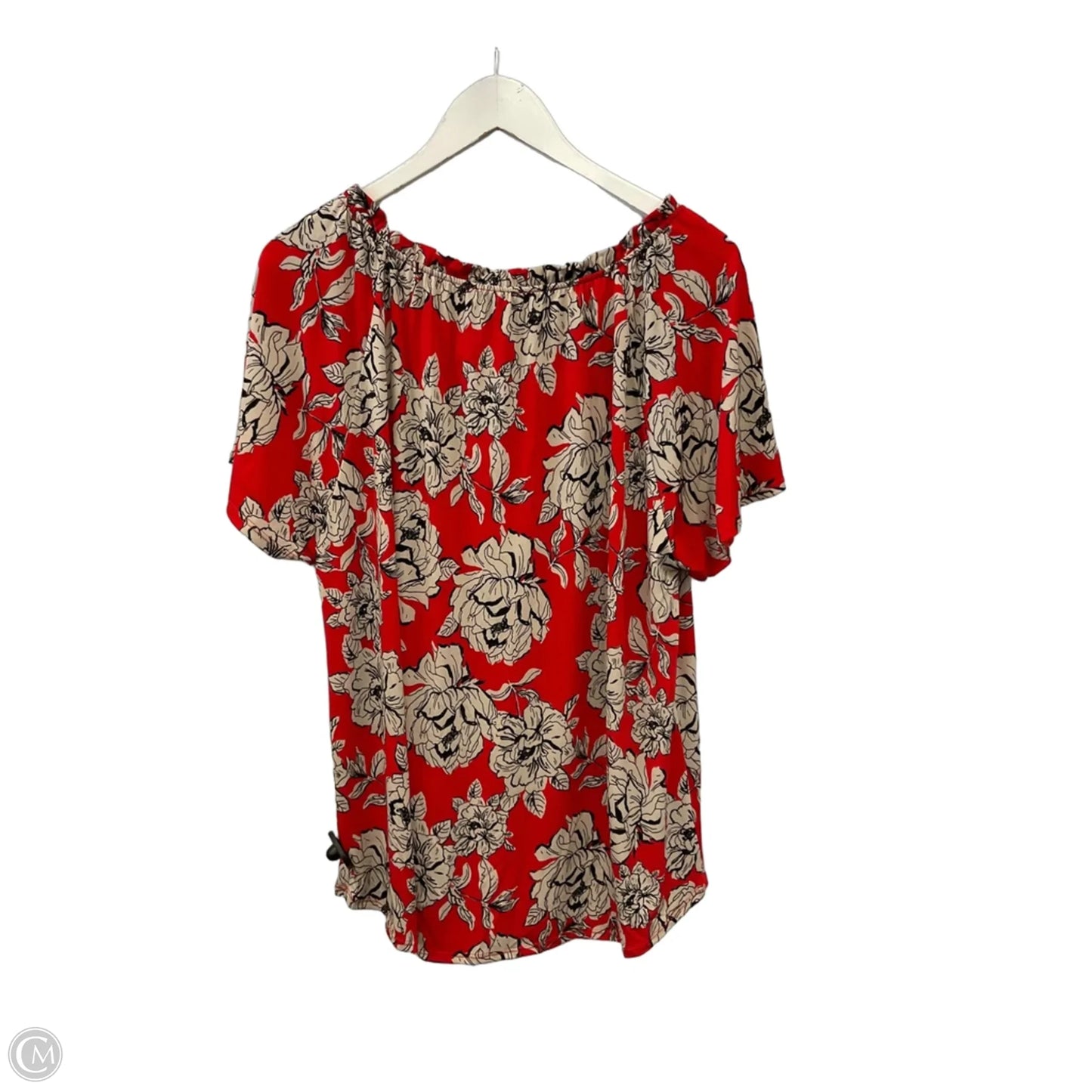 Top Short Sleeve By Clothes Mentor In Red, Size: 1x
