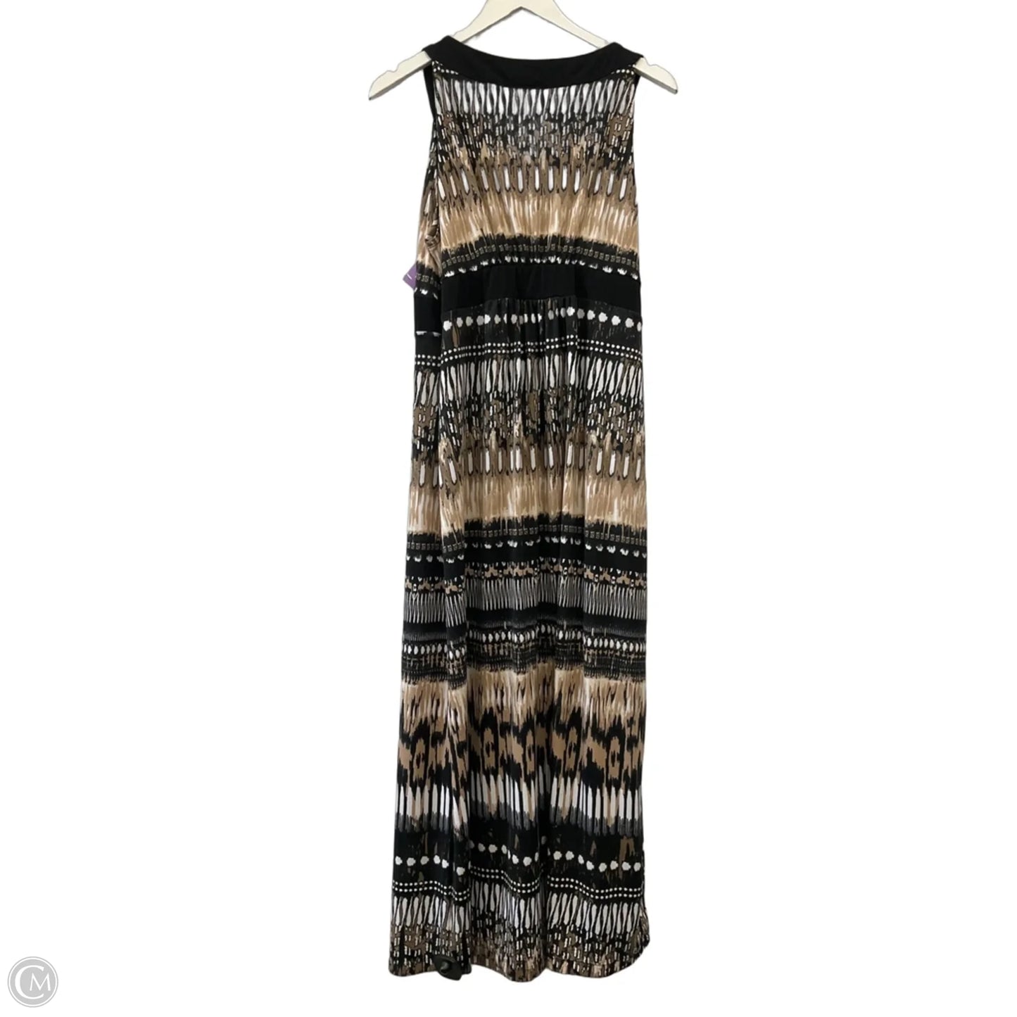 Dress Casual Maxi By Notations In Black & Brown, Size: Xlp