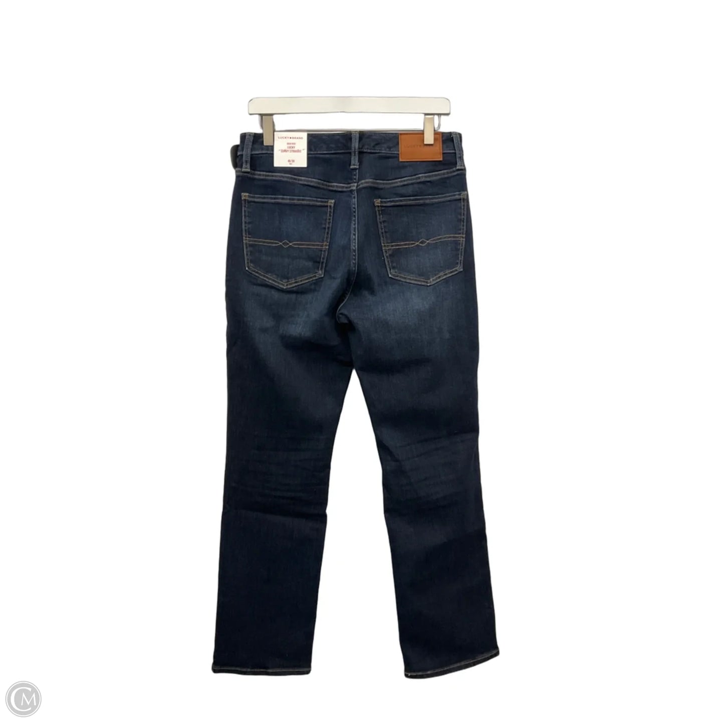 Jeans Straight By Lucky Brand In Blue Denim, Size: 10