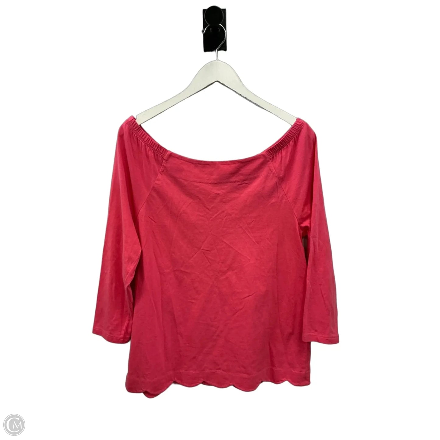 Top 3/4 Sleeve Basic By Talbots In Coral, Size: S