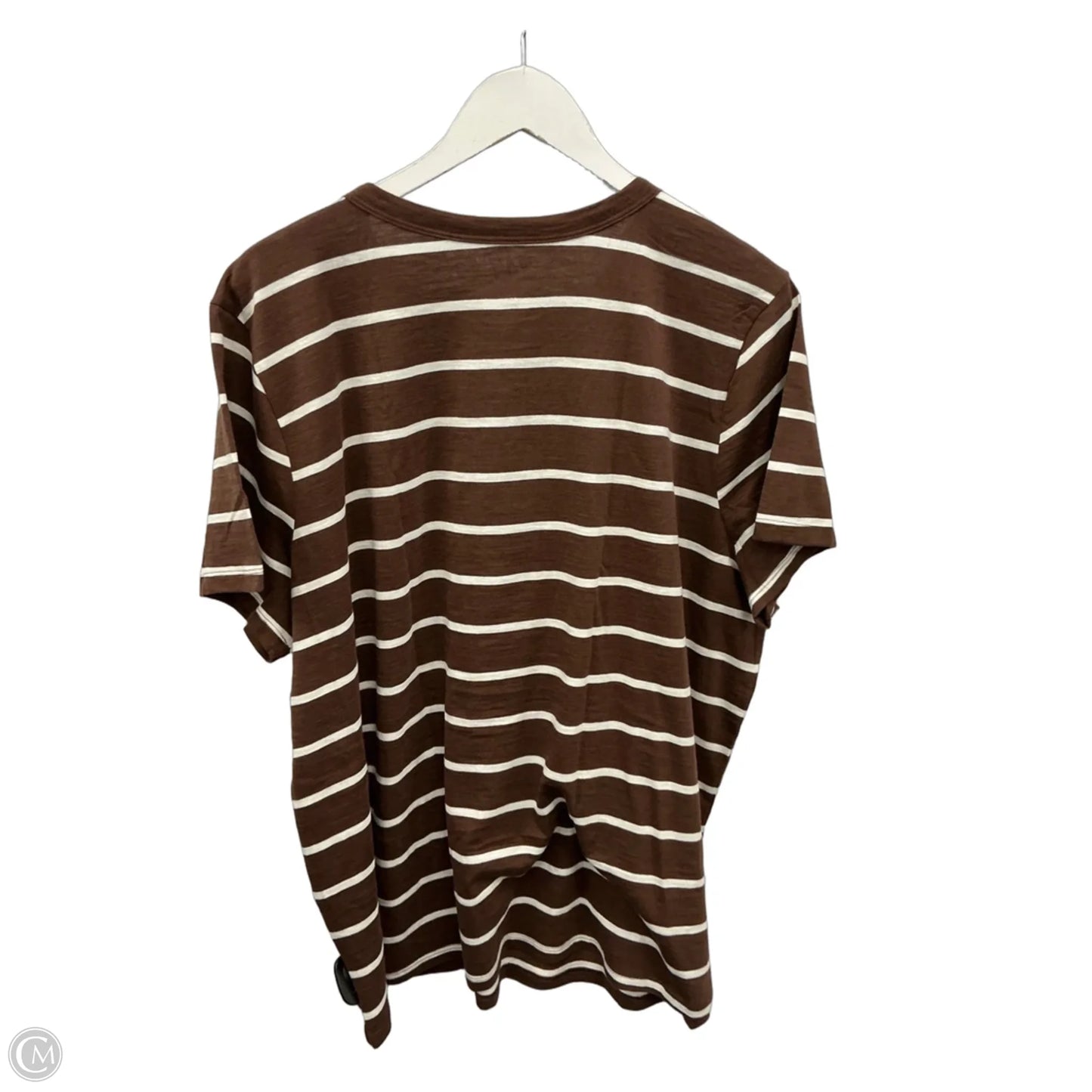 Top Short Sleeve By Maurices In Striped Pattern, Size: 2x