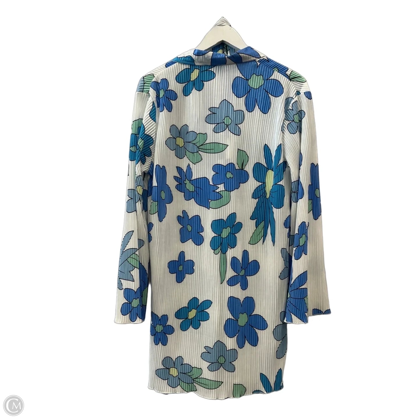 Tunic Long Sleeve By Clothes Mentor In Blue & Green, Size: S