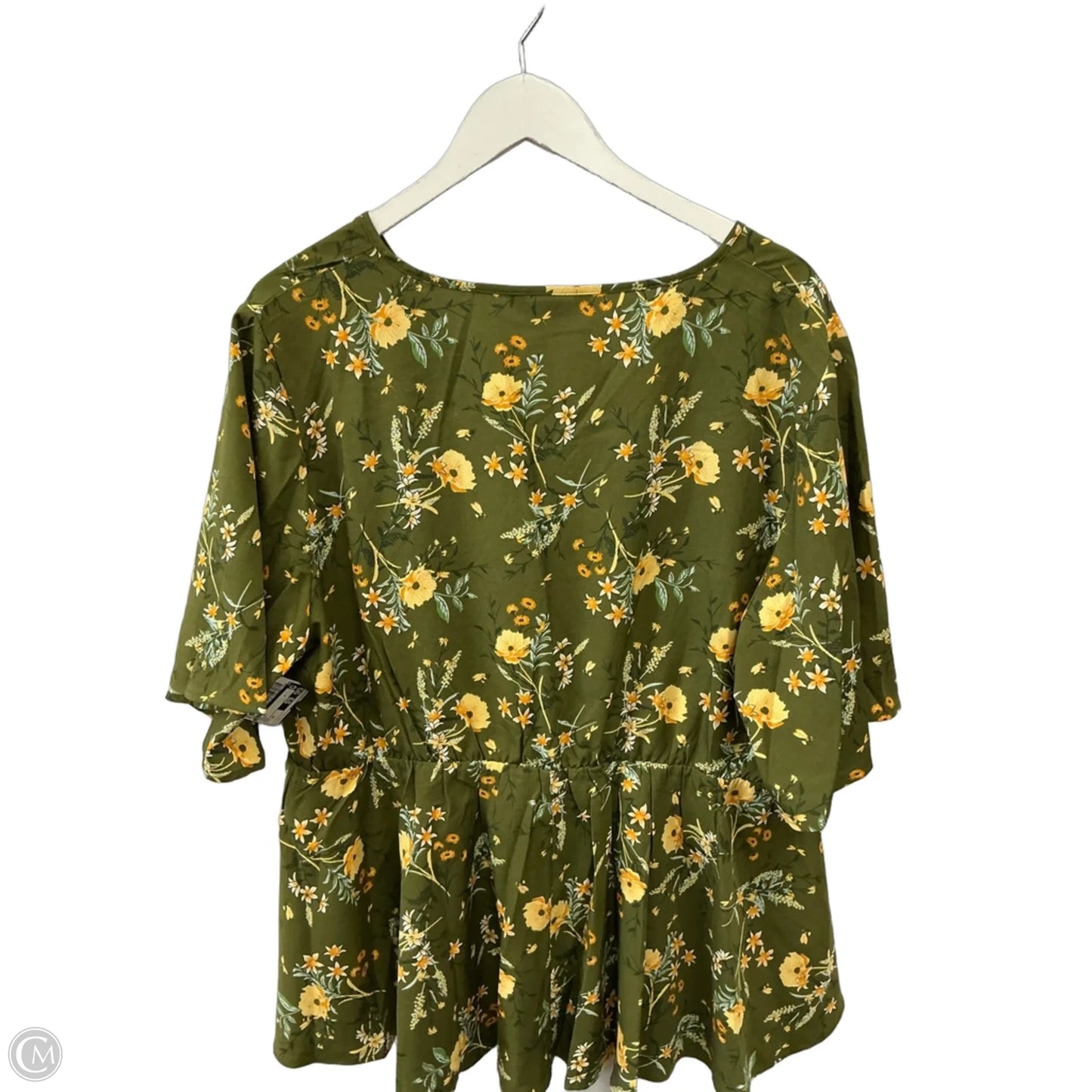 Top Short Sleeve By Bloomchic In Green, Size: 1x