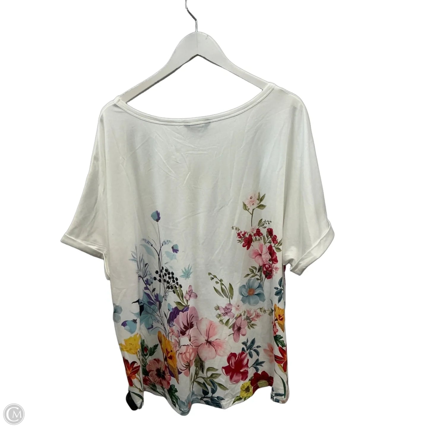 Top Short Sleeve By Bloomchic In Floral Print, Size: 1x