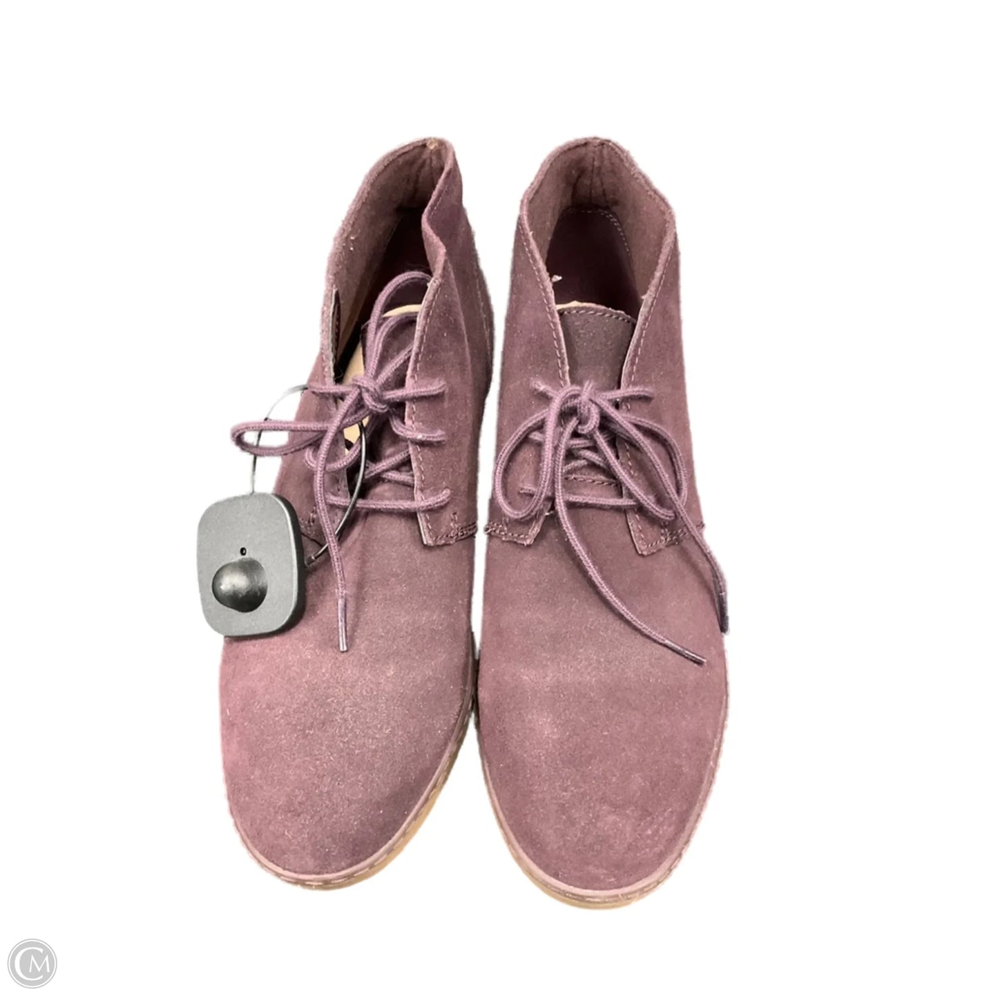 Boots Ankle Heels By Clarks In Purple, Size: 6.5