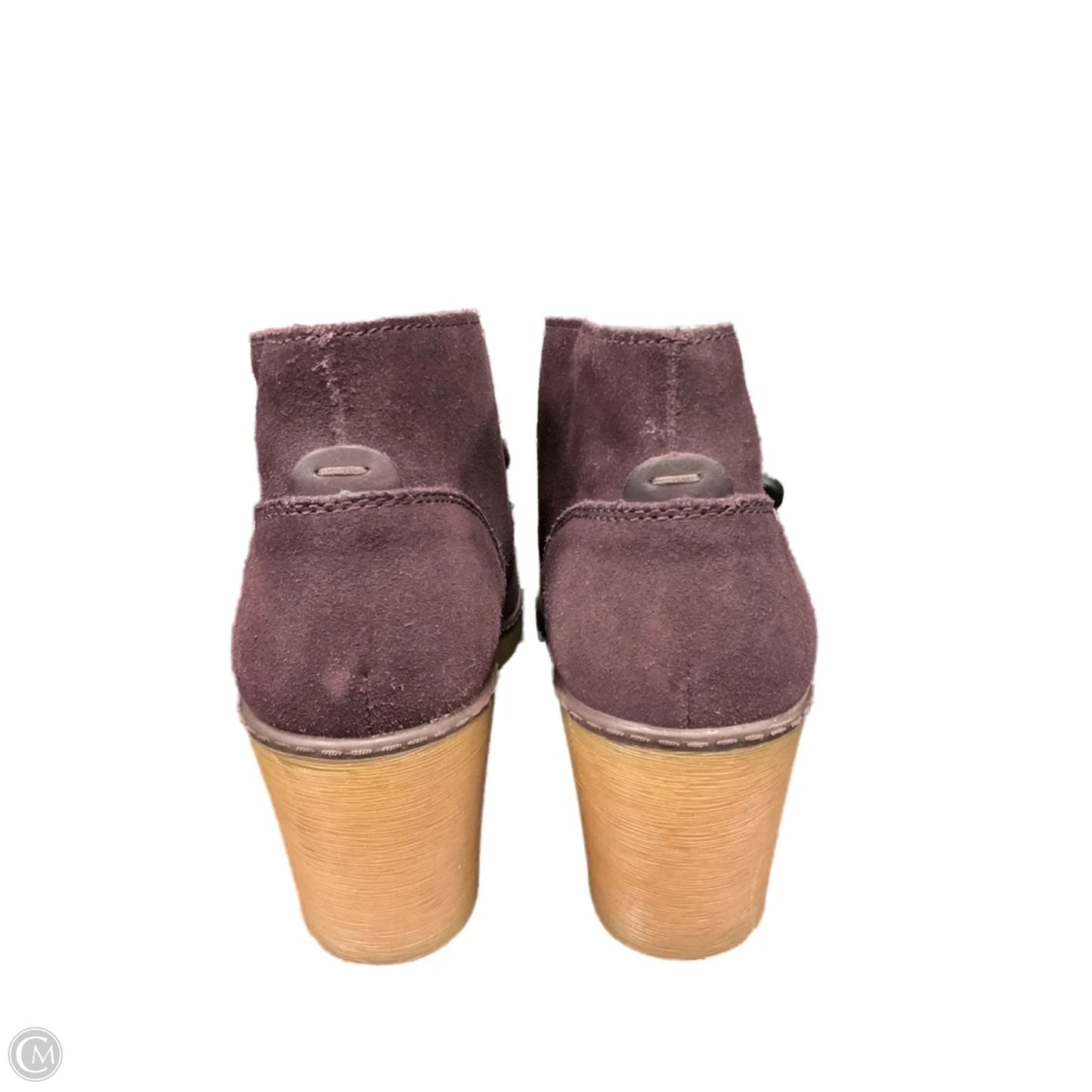 Boots Ankle Heels By Clarks In Purple, Size: 6.5