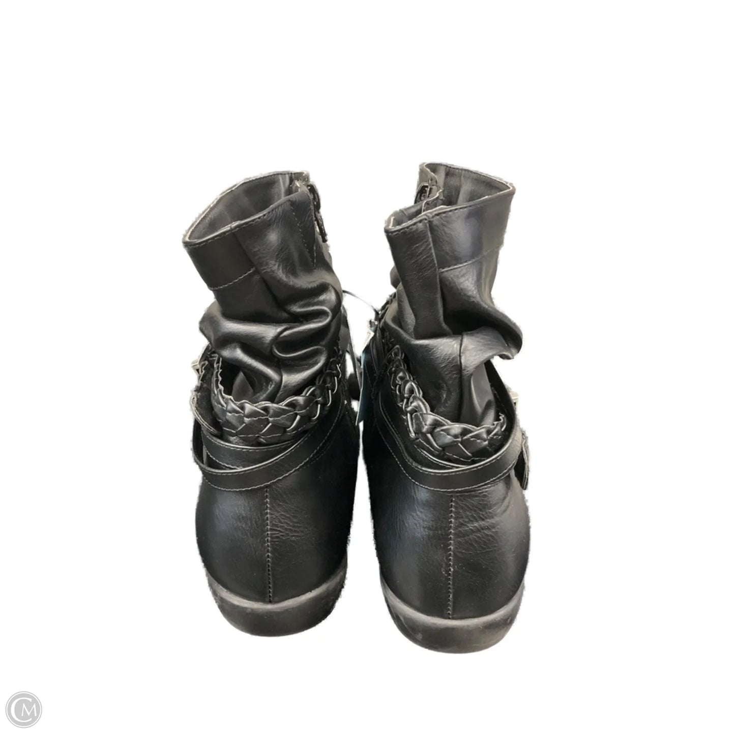 Boots Ankle Flats By Comfortview In Black, Size: 11