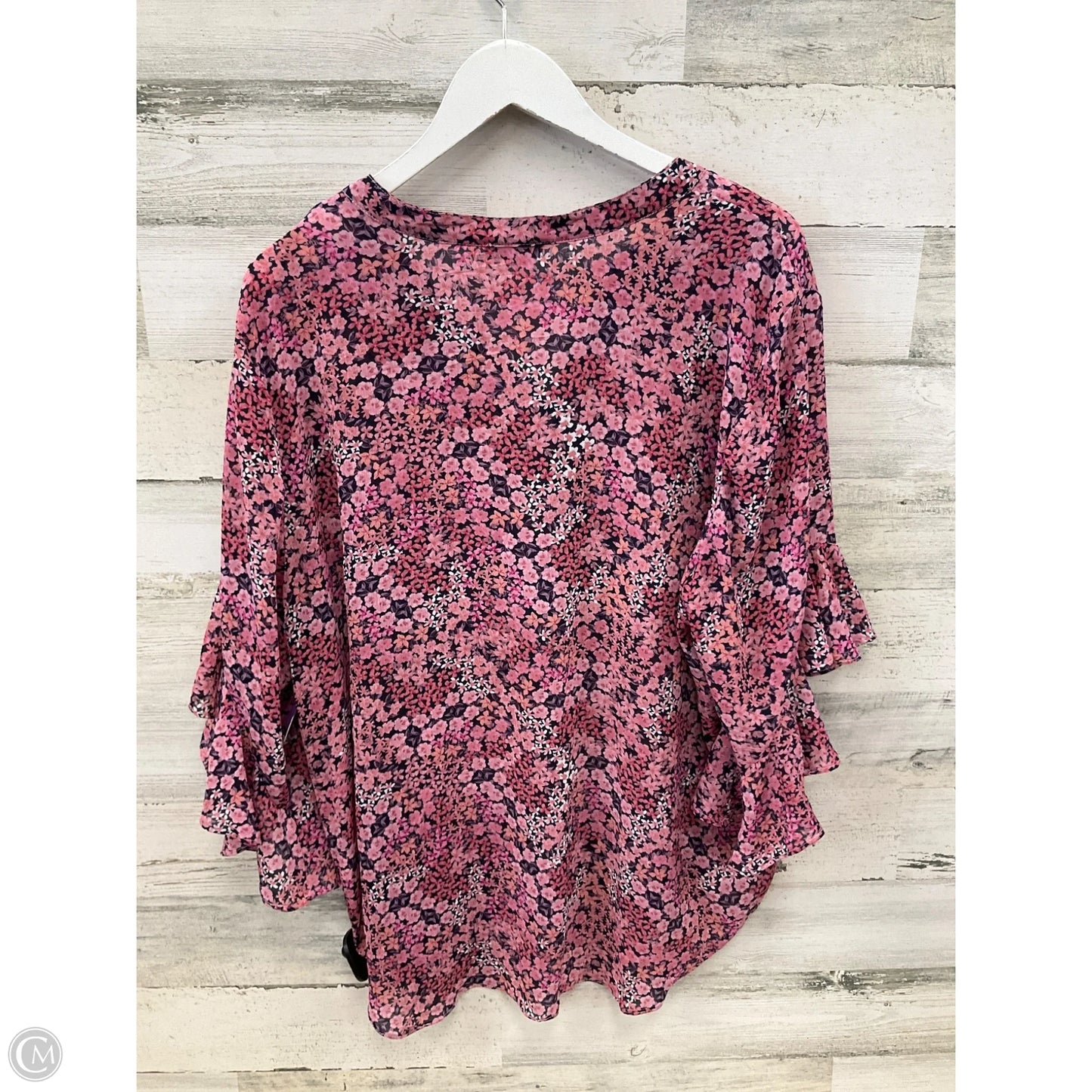 Top Short Sleeve By Vince Camuto In Pink, Size: Xxl
