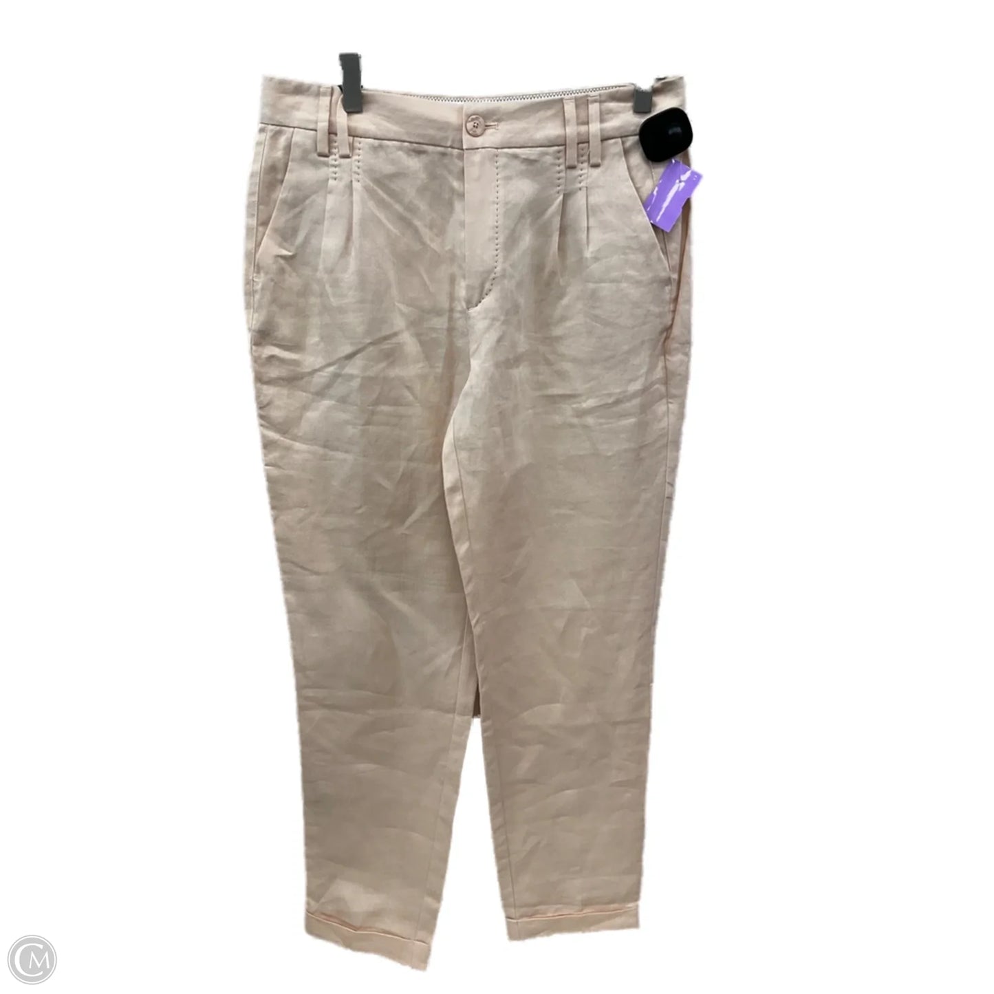 Pants Linen By Massimo Dutti In Pink, Size: 6