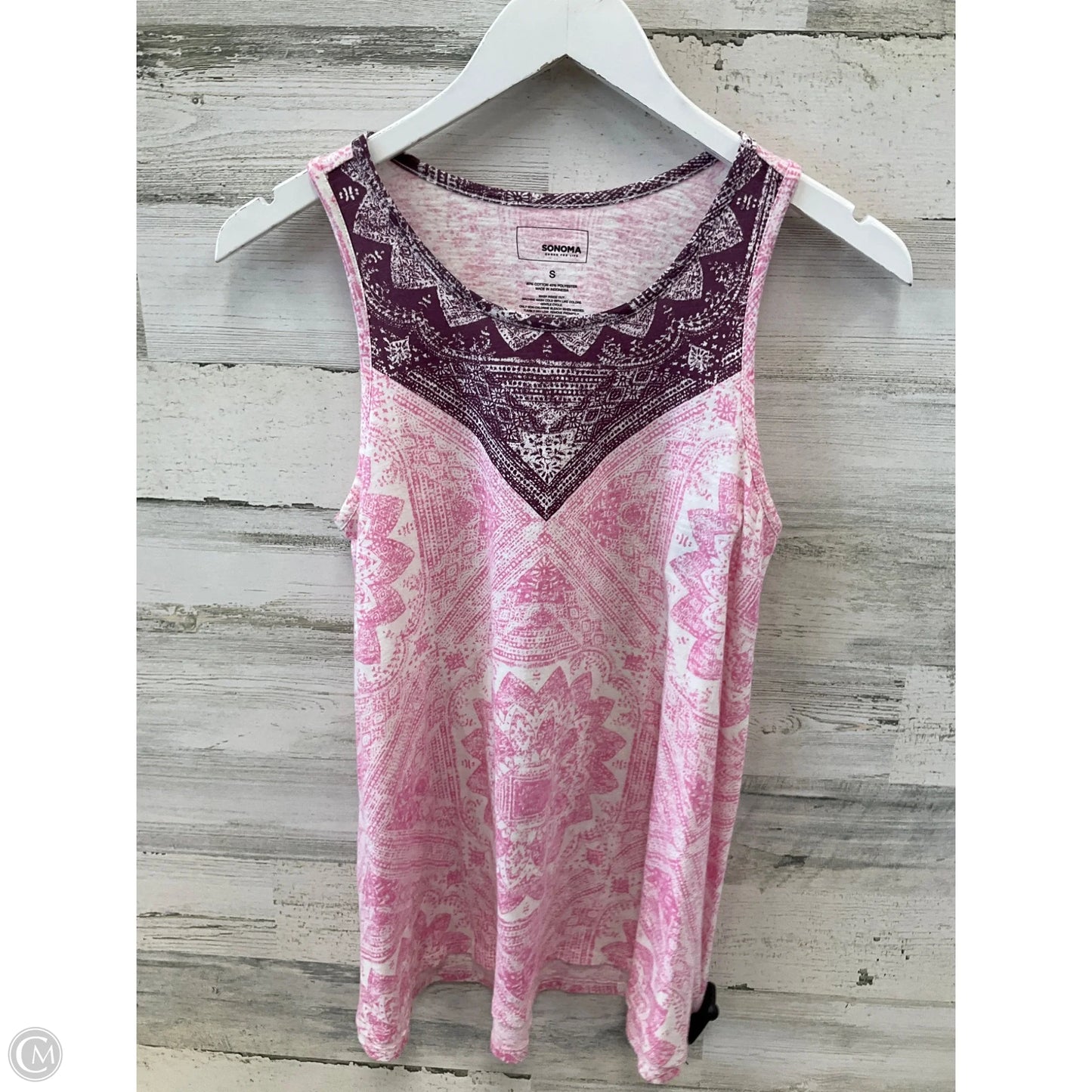 Top Sleeveless By Sonoma In Pink, Size: S
