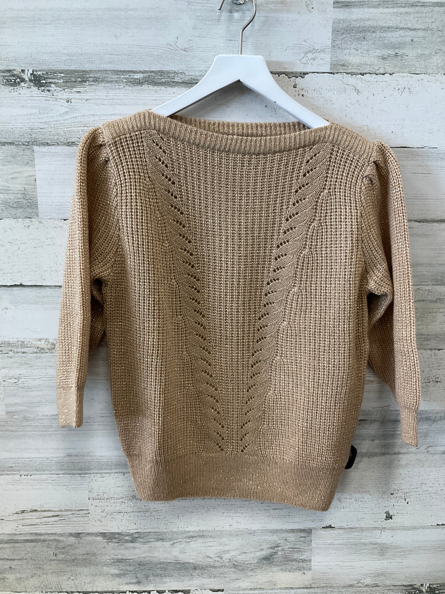 Sweater By Clothes Mentor In Gold, Size: L