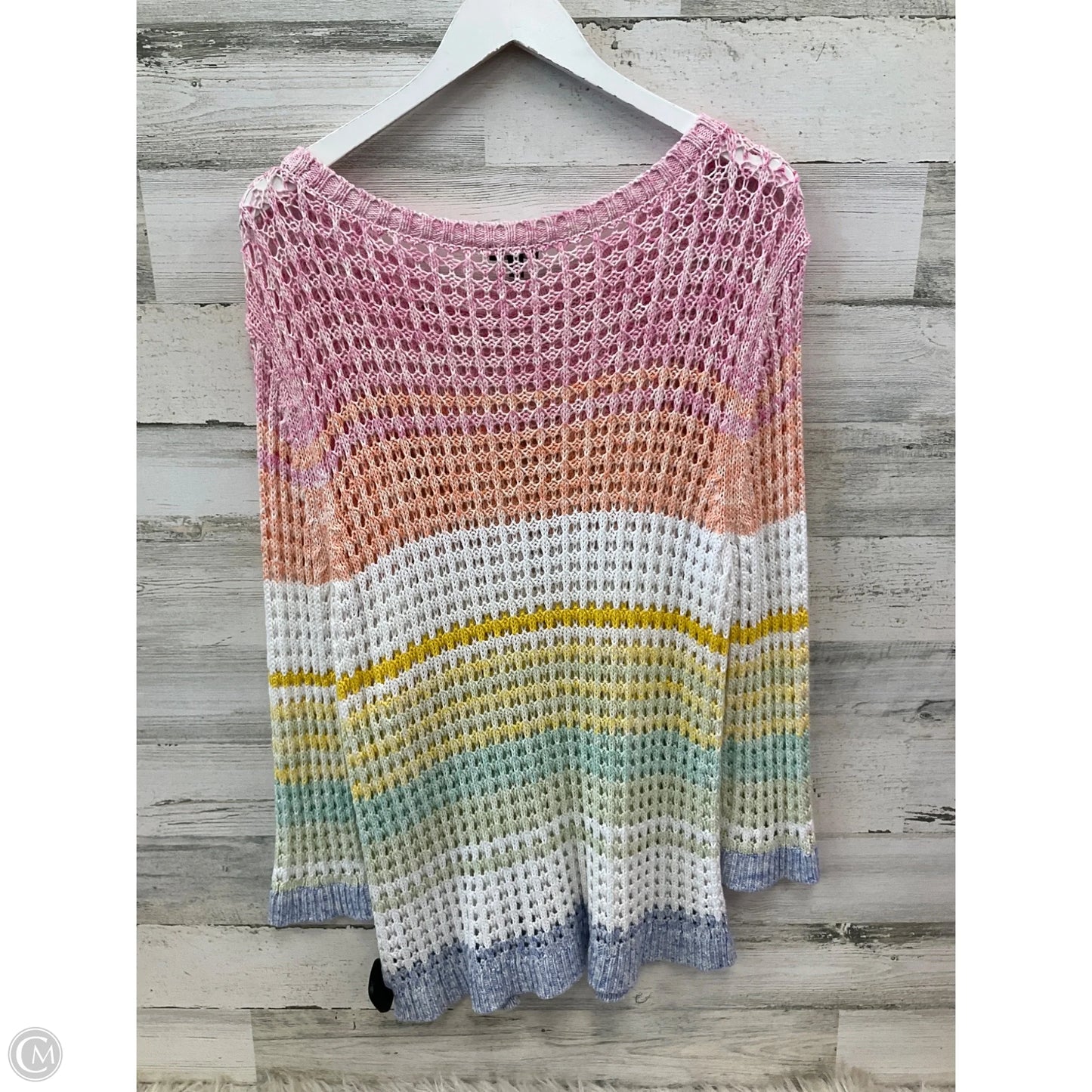 Tunic Long Sleeve By Talbots In Rainbow Print, Size: Xl