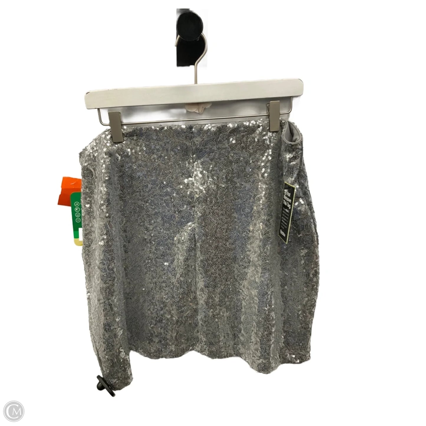 Skirt Mini & Short By Clothes Mentor In Silver, Size: Xl