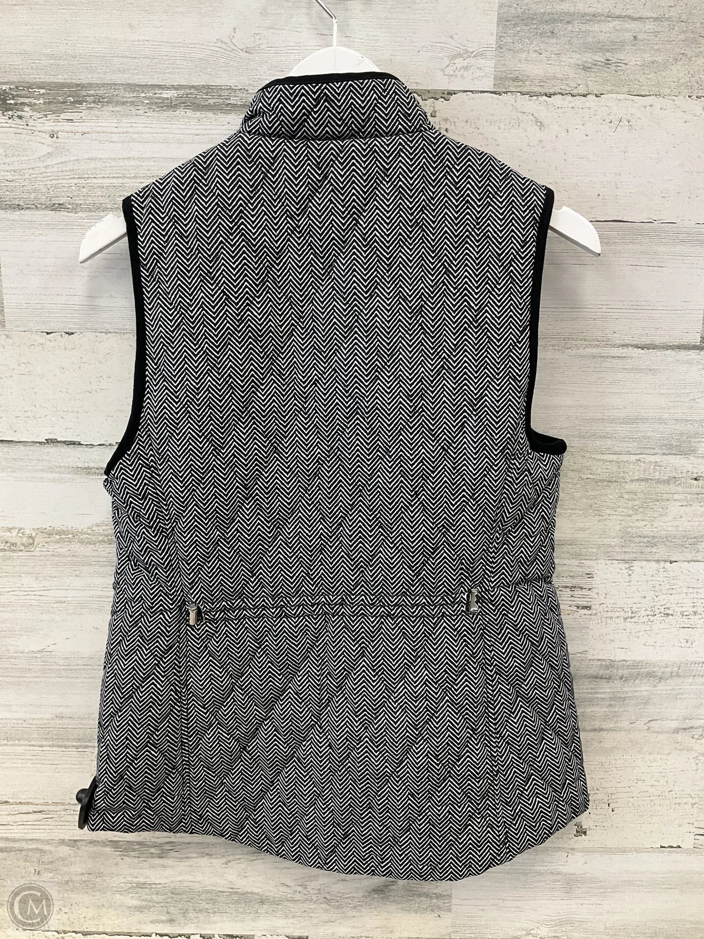 Vest Puffer & Quilted By Croft And Barrow In Black & White, Size: S