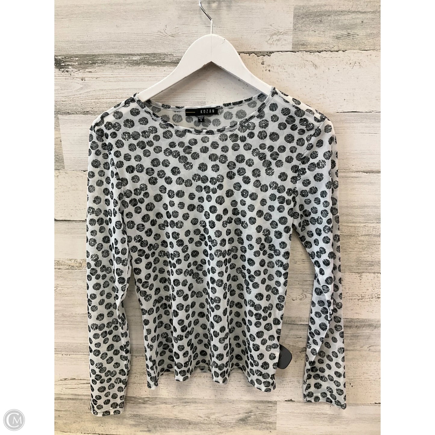 Top Long Sleeve By Clothes Mentor In Black & White, Size: S