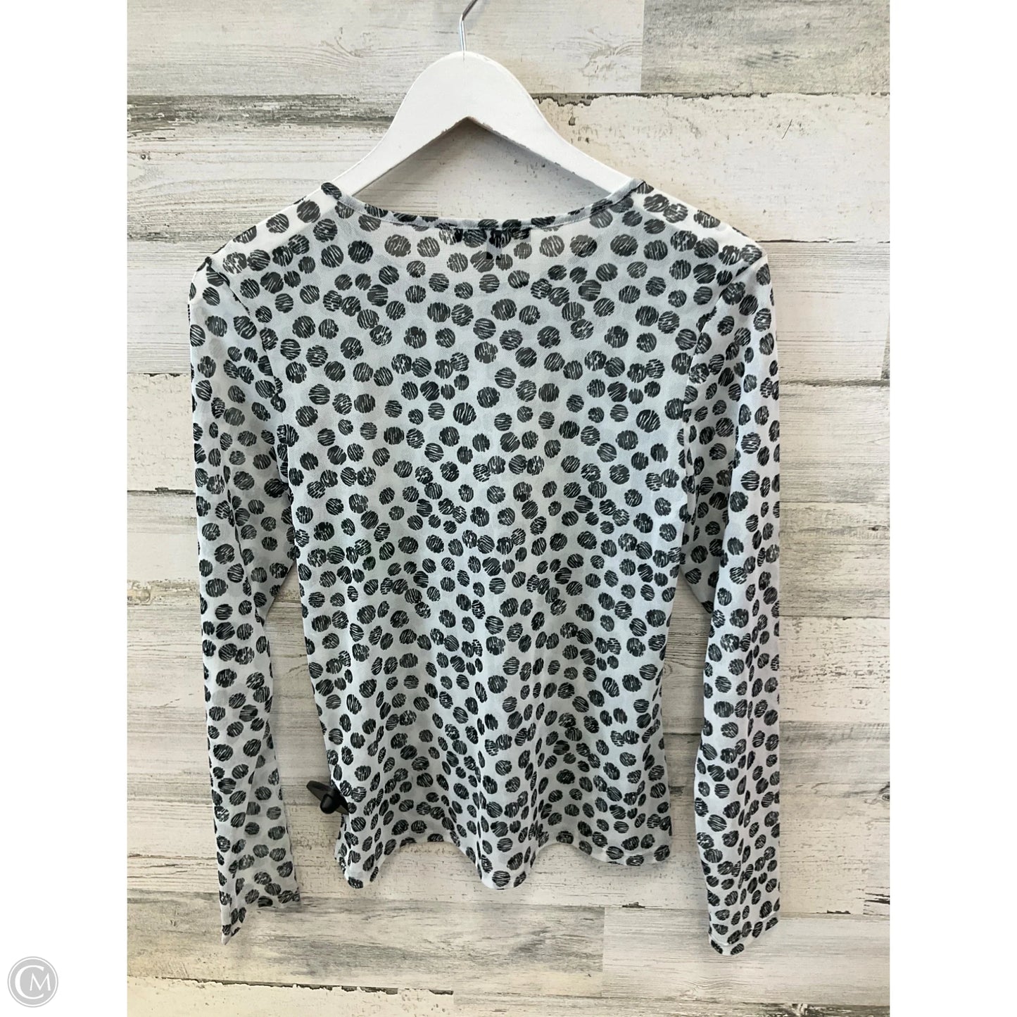 Top Long Sleeve By Clothes Mentor In Black & White, Size: S