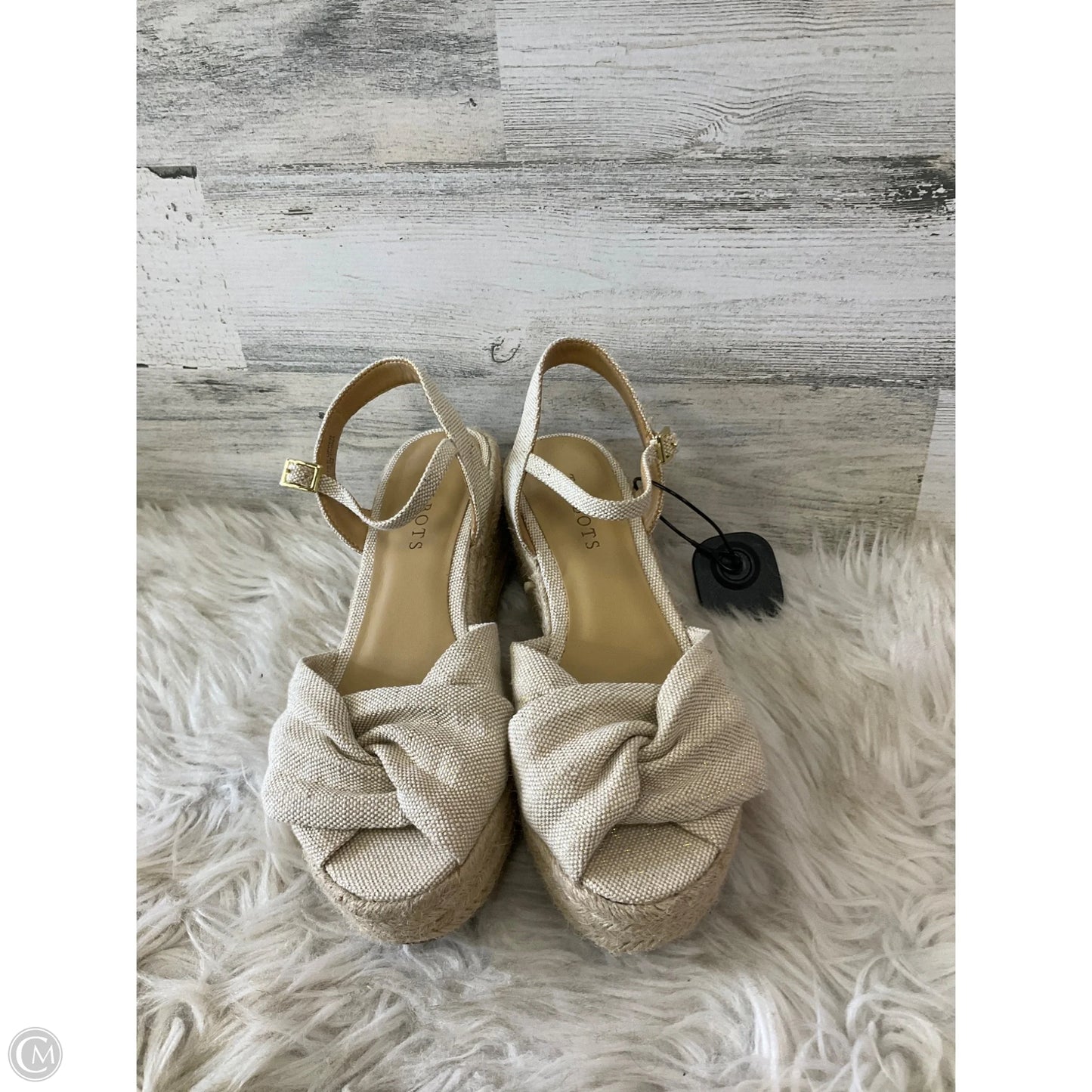 Sandals Heels Wedge By Talbots In Cream, Size: 7